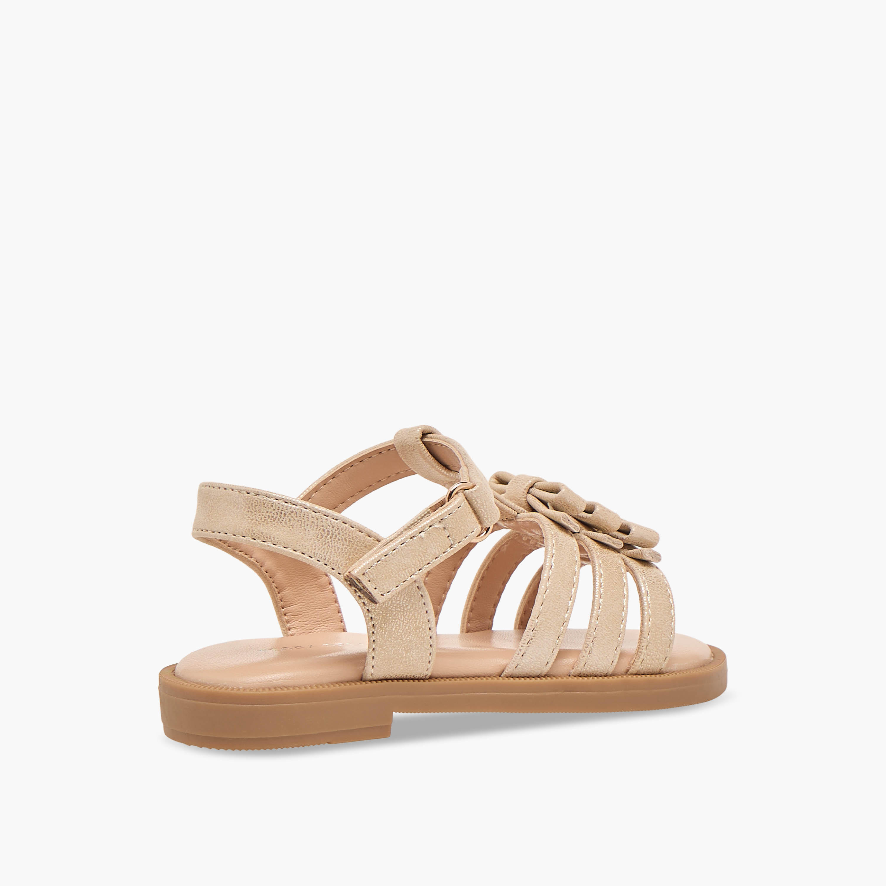 صندل بناتي مزين بفيونكة أنيقة وشريط إغلاق لاصق من فلورا بيلا-girls-shoes-sandals-image-6