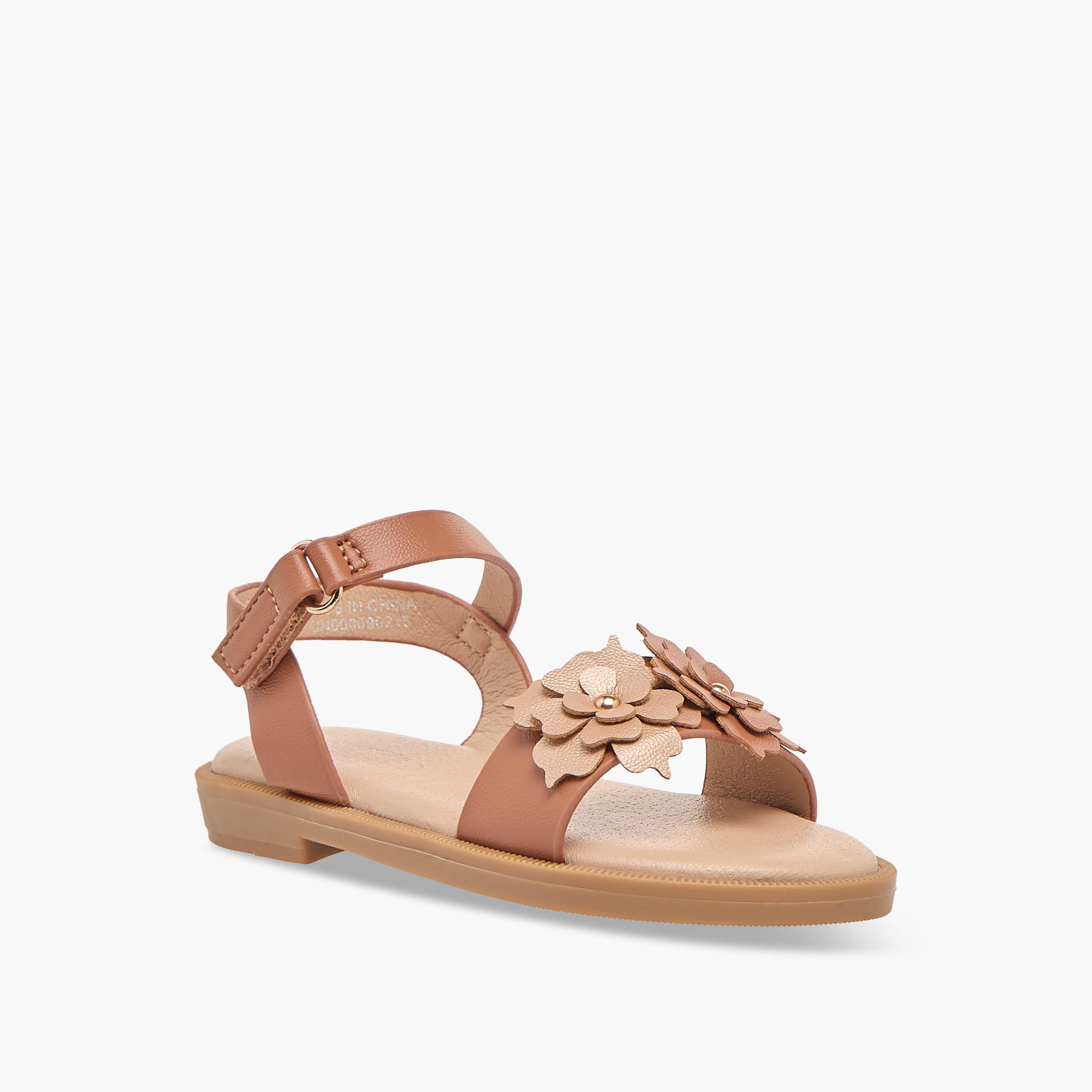صندل بناتي مزين بالزهور الأنيقة من فلورا بيلا-girls-shoes-sandals-image-2