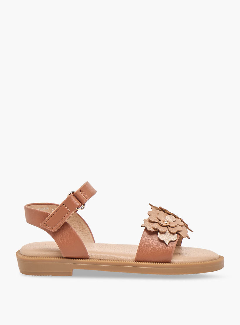 صندل بناتي مزين بالزهور الأنيقة من فلورا بيلا-girls-shoes-sandals-image-3