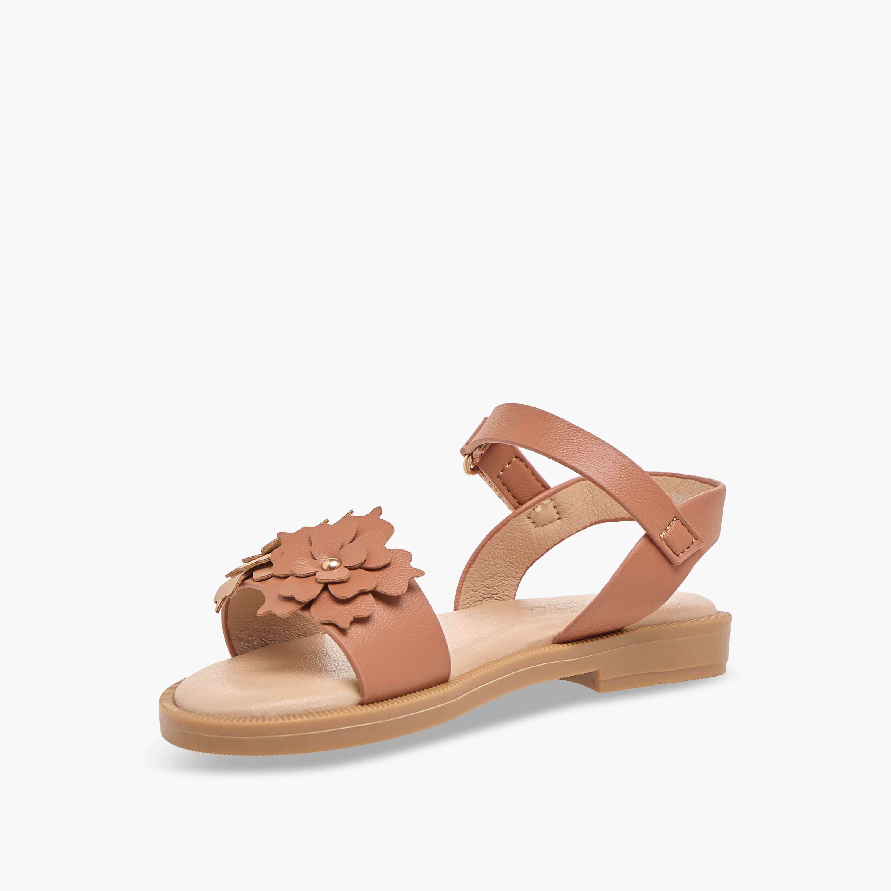 صندل بناتي مزين بالزهور الأنيقة من فلورا بيلا-girls-shoes-sandals-image-4