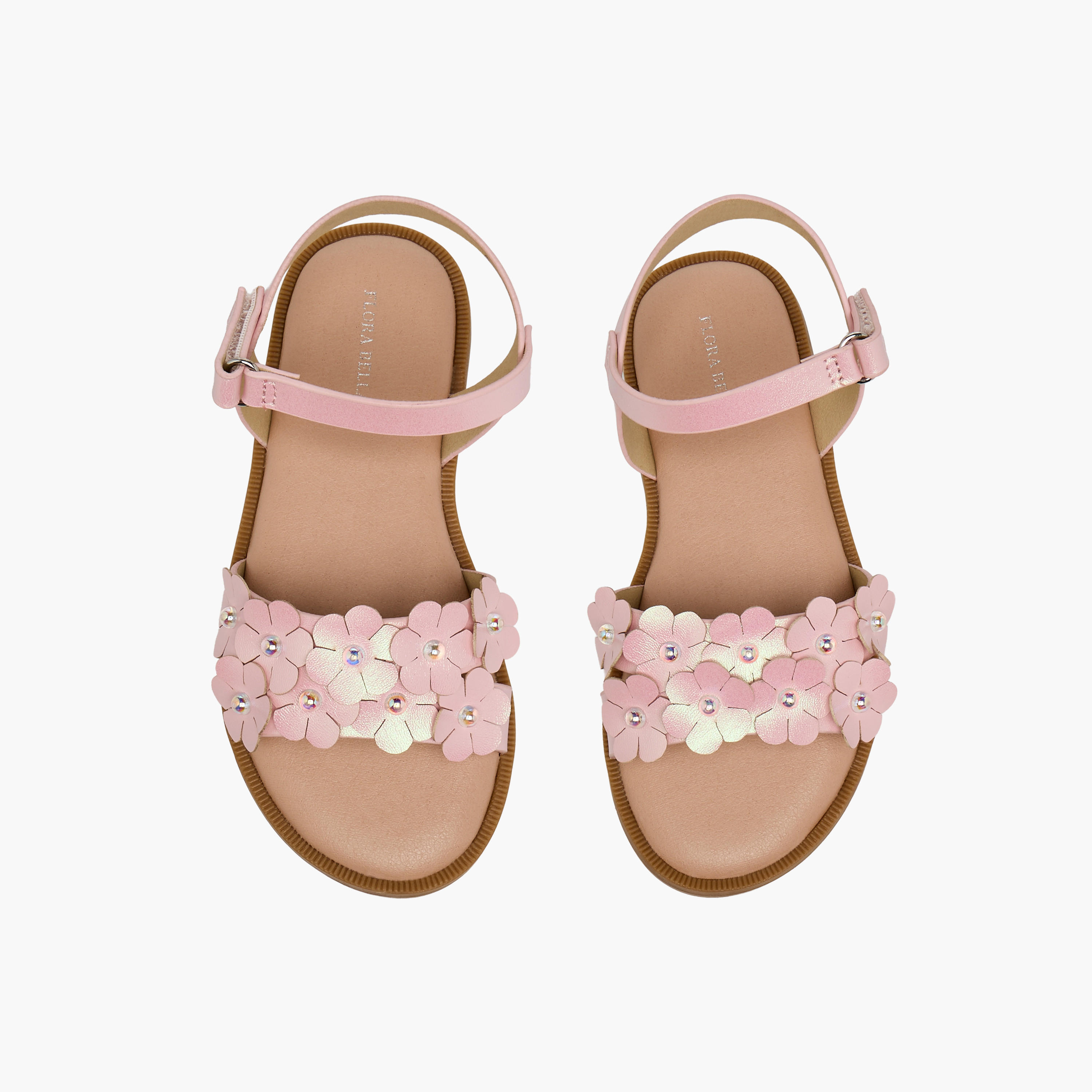 صندل بشريط إغلاق لاصق للبنات من فلورا بيلا-girls-shoes-sandals-image-1