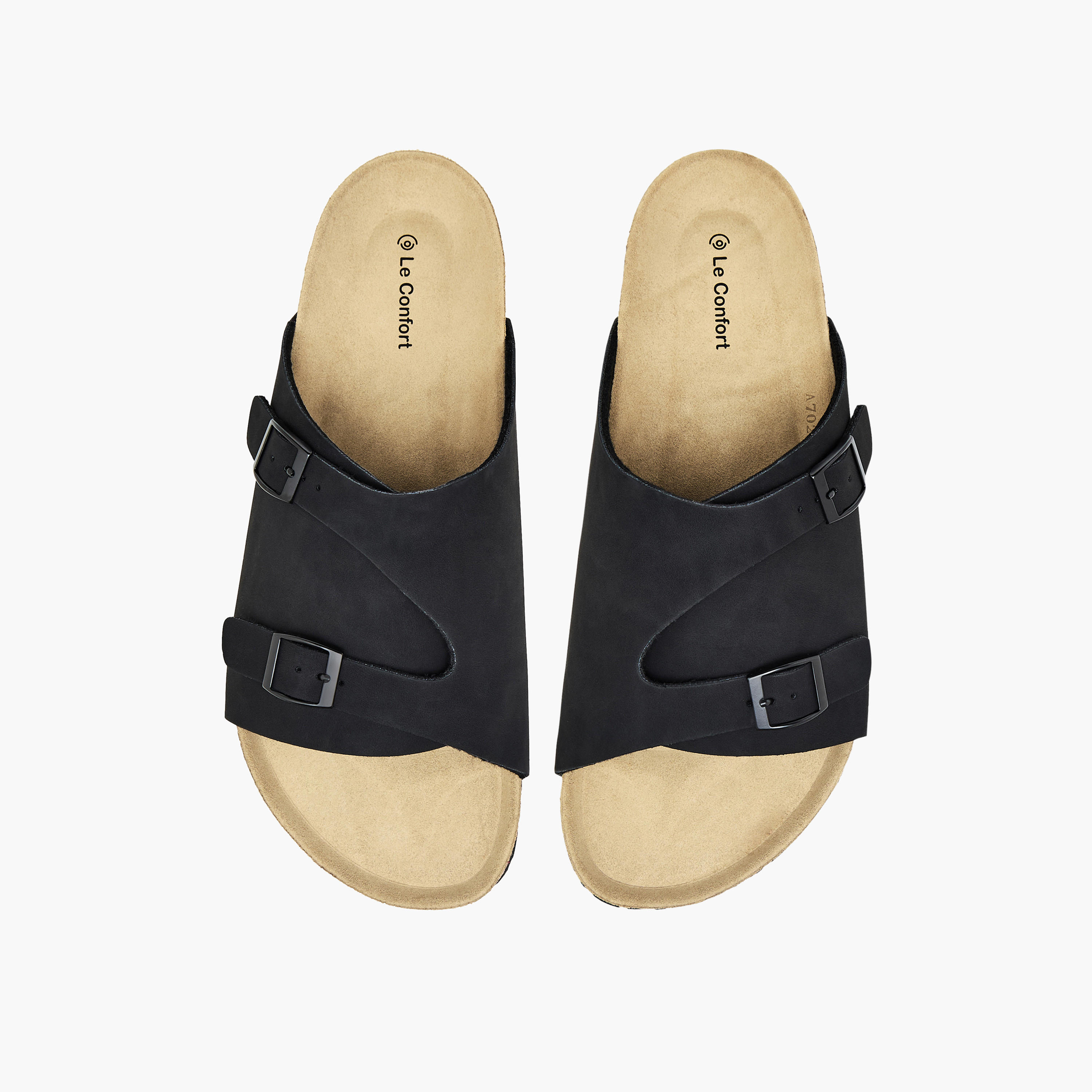 صندل مريح بتفاصيل إبزيم للرجال من لو كونفور-men-shoes-sandals-image-1