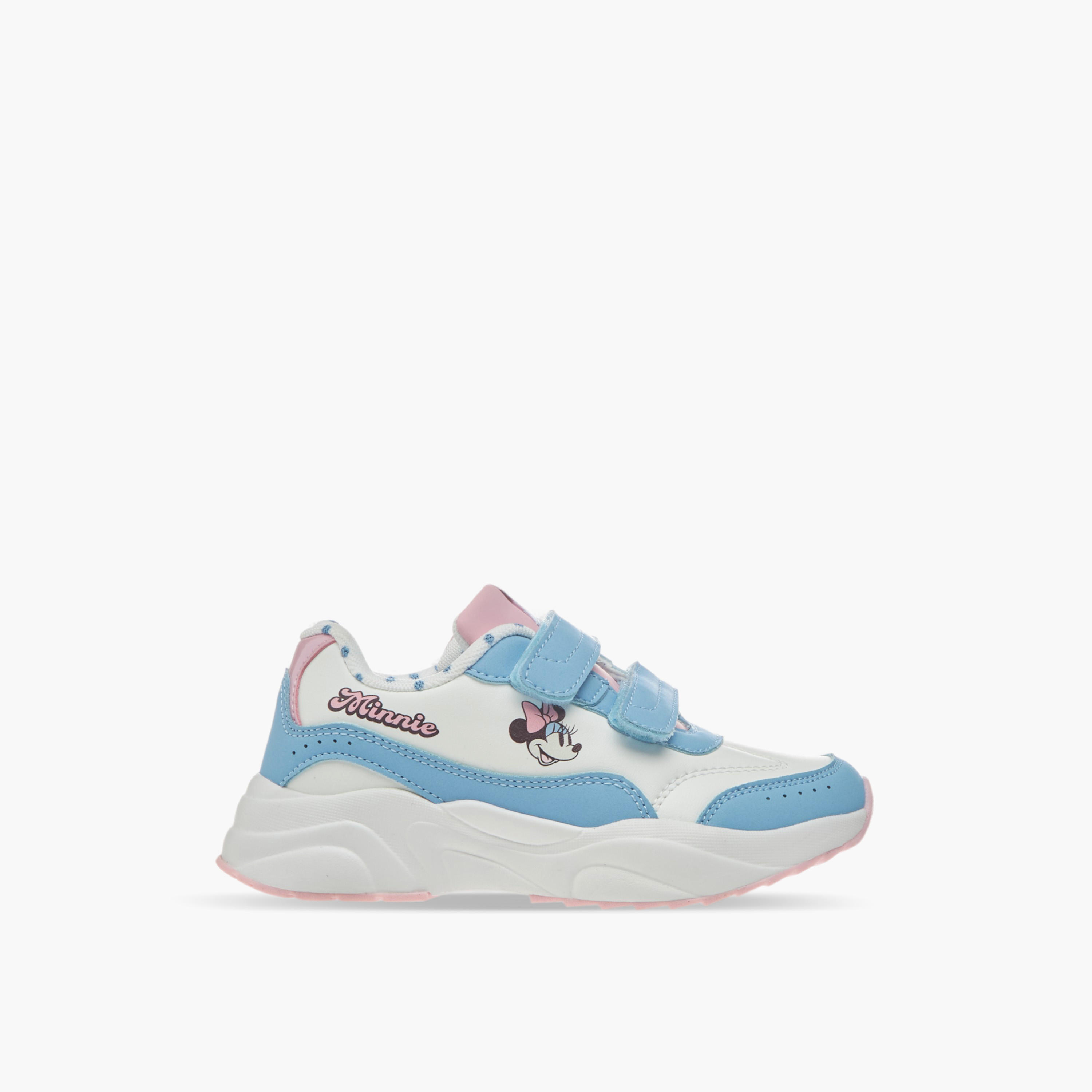 حذاء سنيكرز بشريط إغلاق لاصق وطبعات ميني ماوس من ديزني-girls-shoes-sneakers-image-3