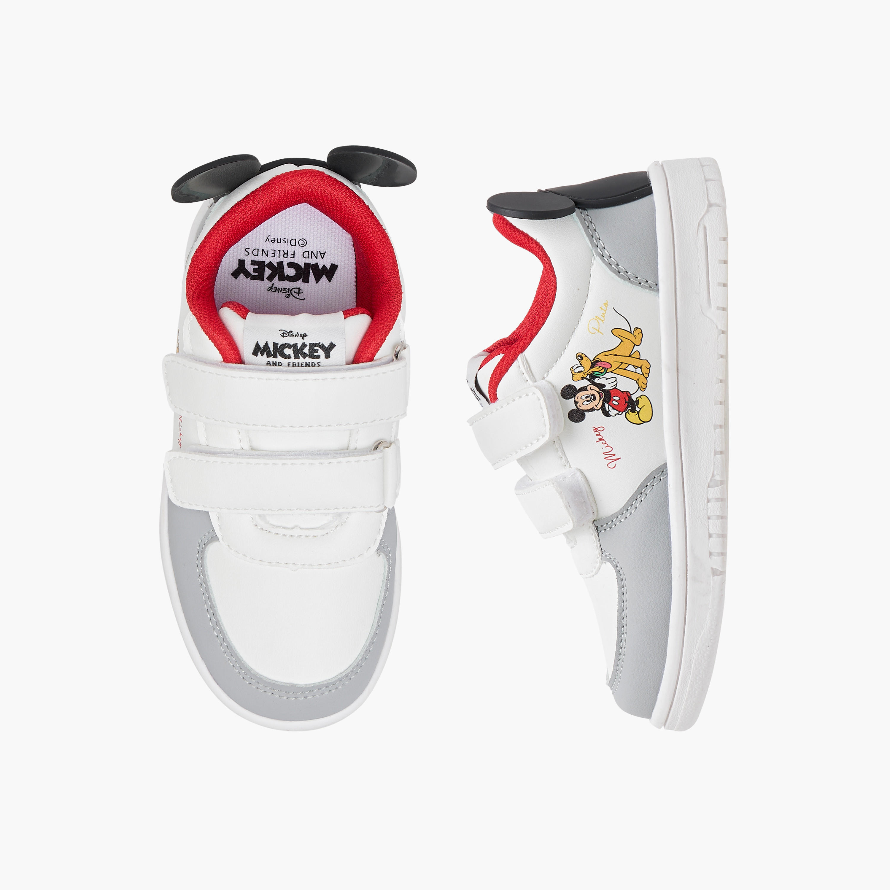 Disney Mickey Mouse Applique Sneakers with Hook and Loop Closure-boys-shoes-sneakers-image-1