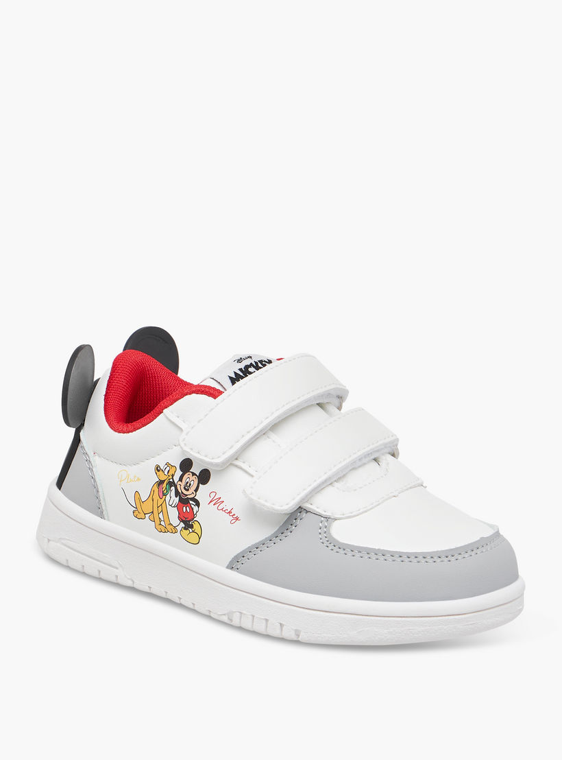 Disney Mickey Mouse Applique Sneakers with Hook and Loop Closure-boys-shoes-sneakers-image-2
