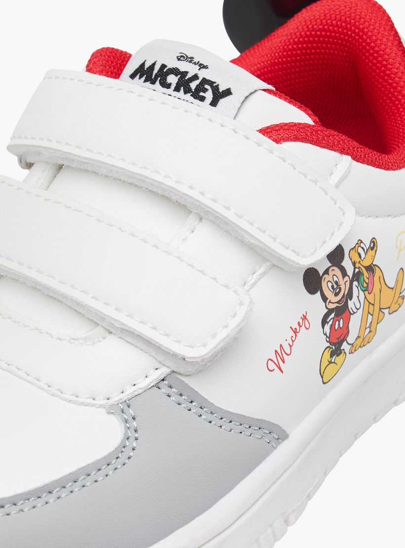Disney Mickey Mouse Applique Sneakers with Hook and Loop Closure-boys-shoes-sneakers-image-4