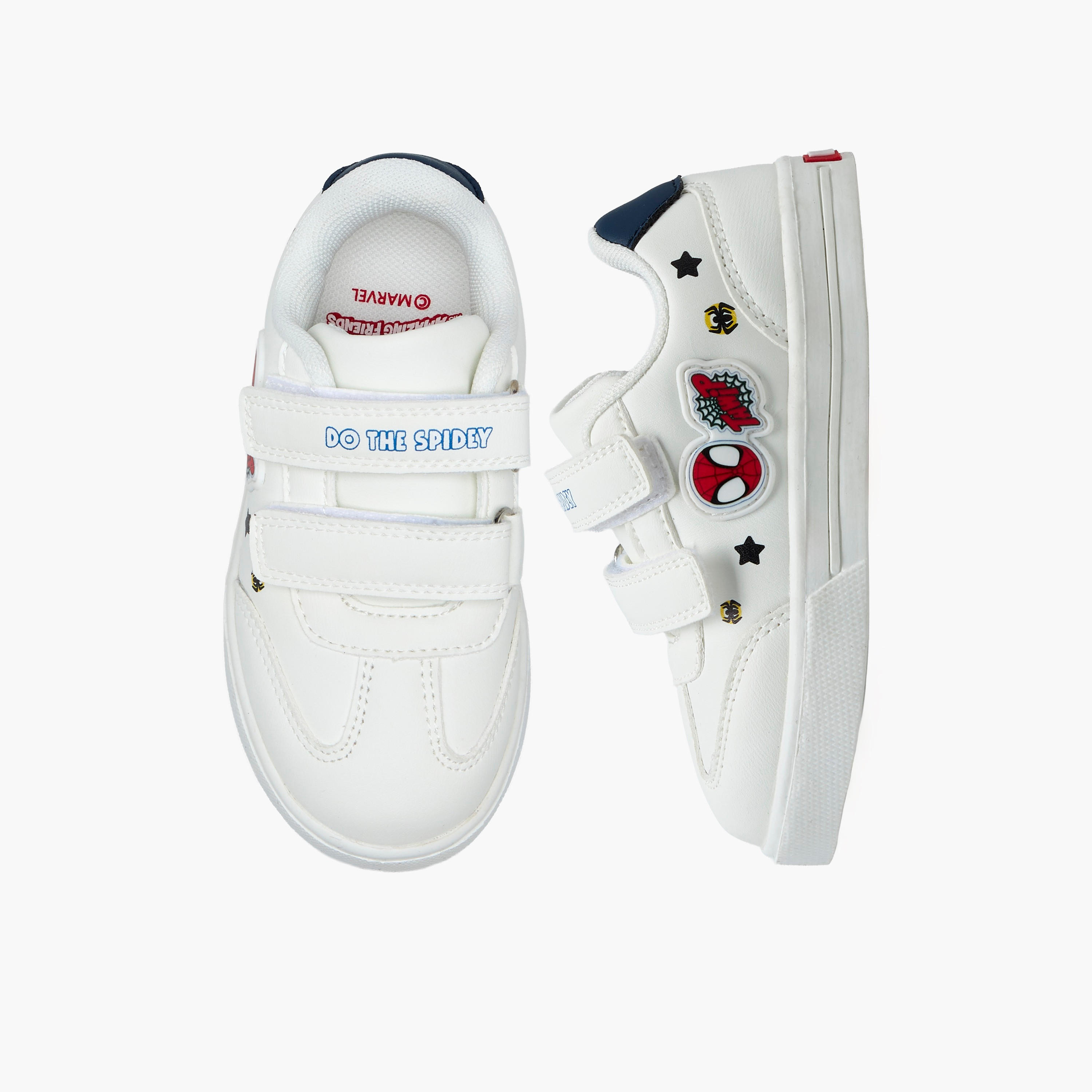 Boys Hook & Loop Spider-Man Print Ankle Sneakers-boys-shoes-sneakers-image-1