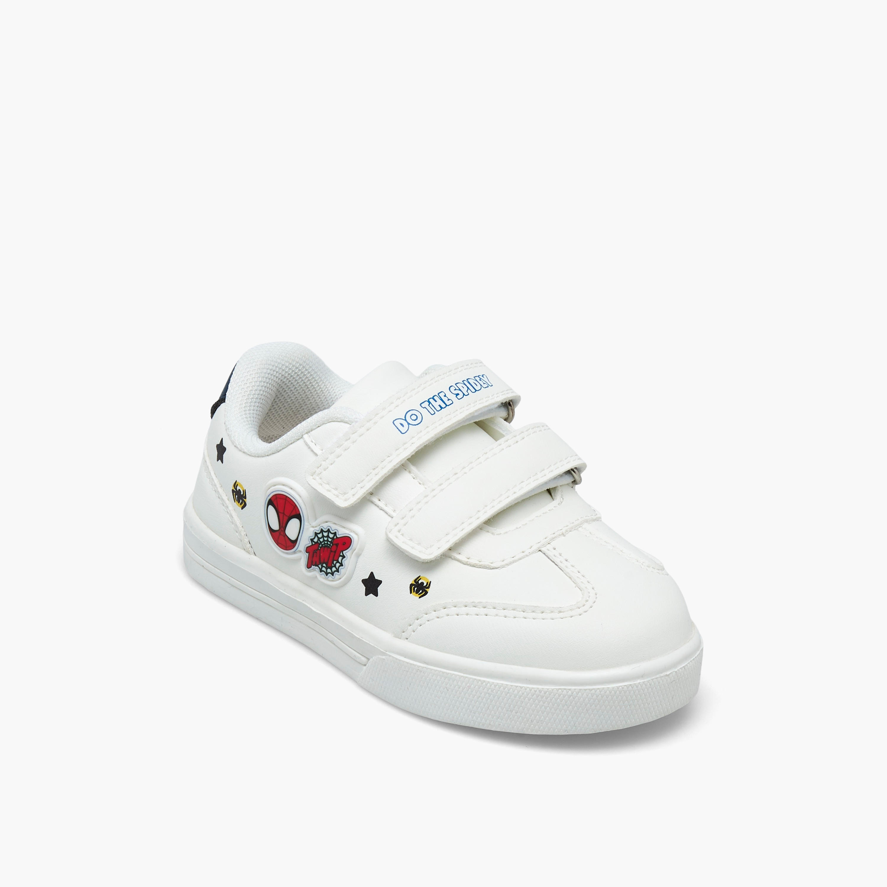 Boys Hook & Loop Spider-Man Print Ankle Sneakers-boys-shoes-sneakers-image-2