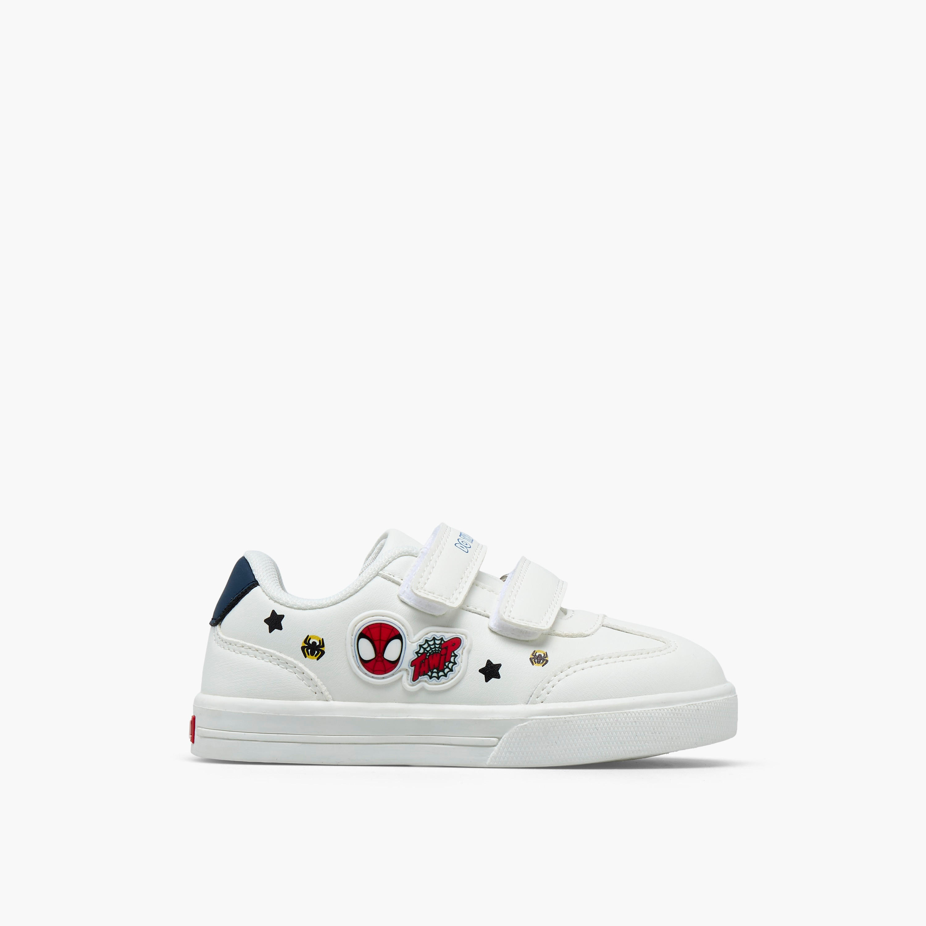 Boys Hook & Loop Spider-Man Print Ankle Sneakers-boys-shoes-sneakers-image-3