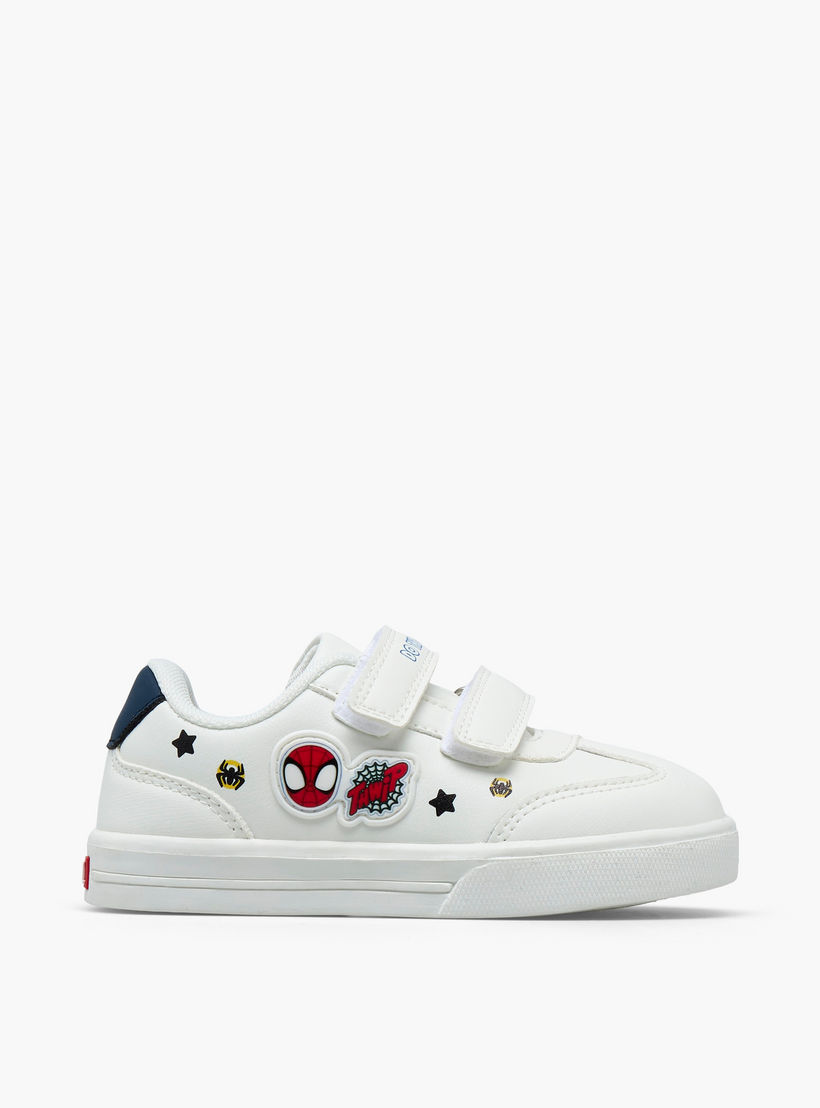 Boys Hook & Loop Spider-Man Print Ankle Sneakers-boys-shoes-sneakers-image-3