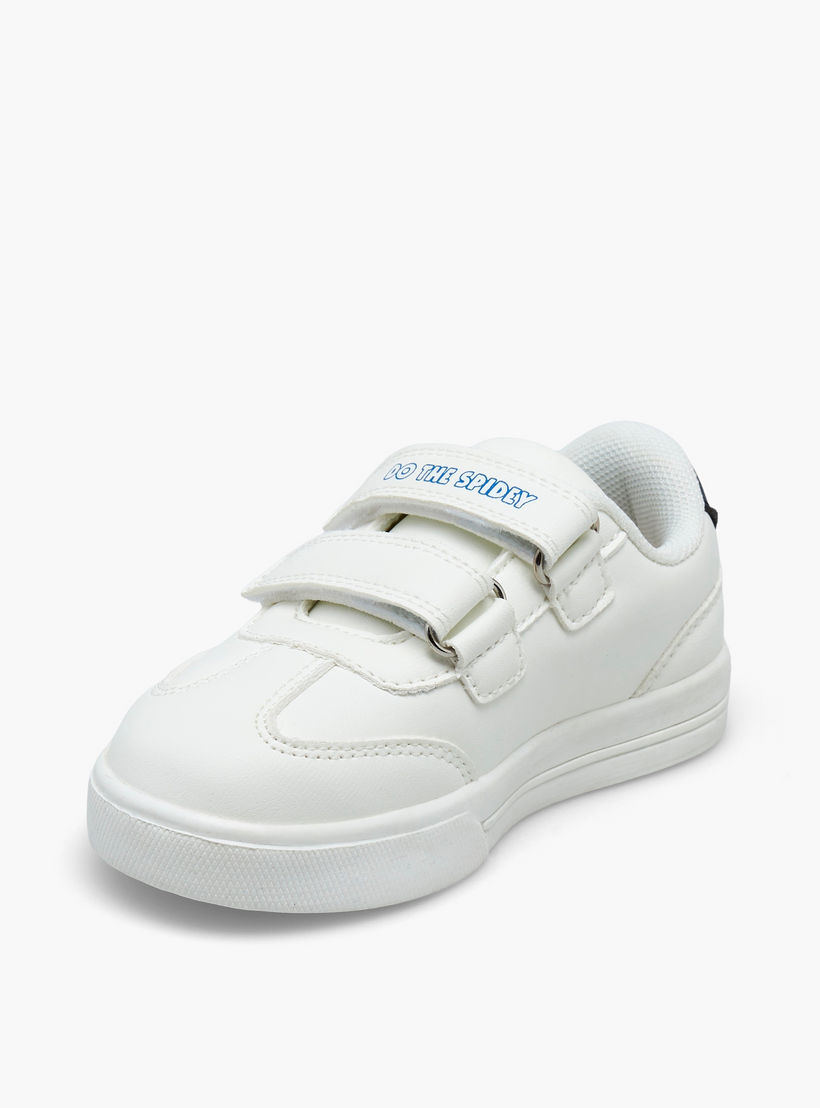 Boys Hook & Loop Spider-Man Print Ankle Sneakers-boys-shoes-sneakers-image-4