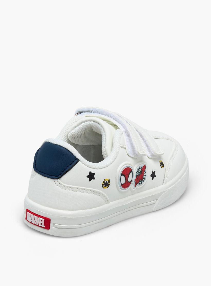 Boys Hook & Loop Spider-Man Print Ankle Sneakers-boys-shoes-sneakers-image-6