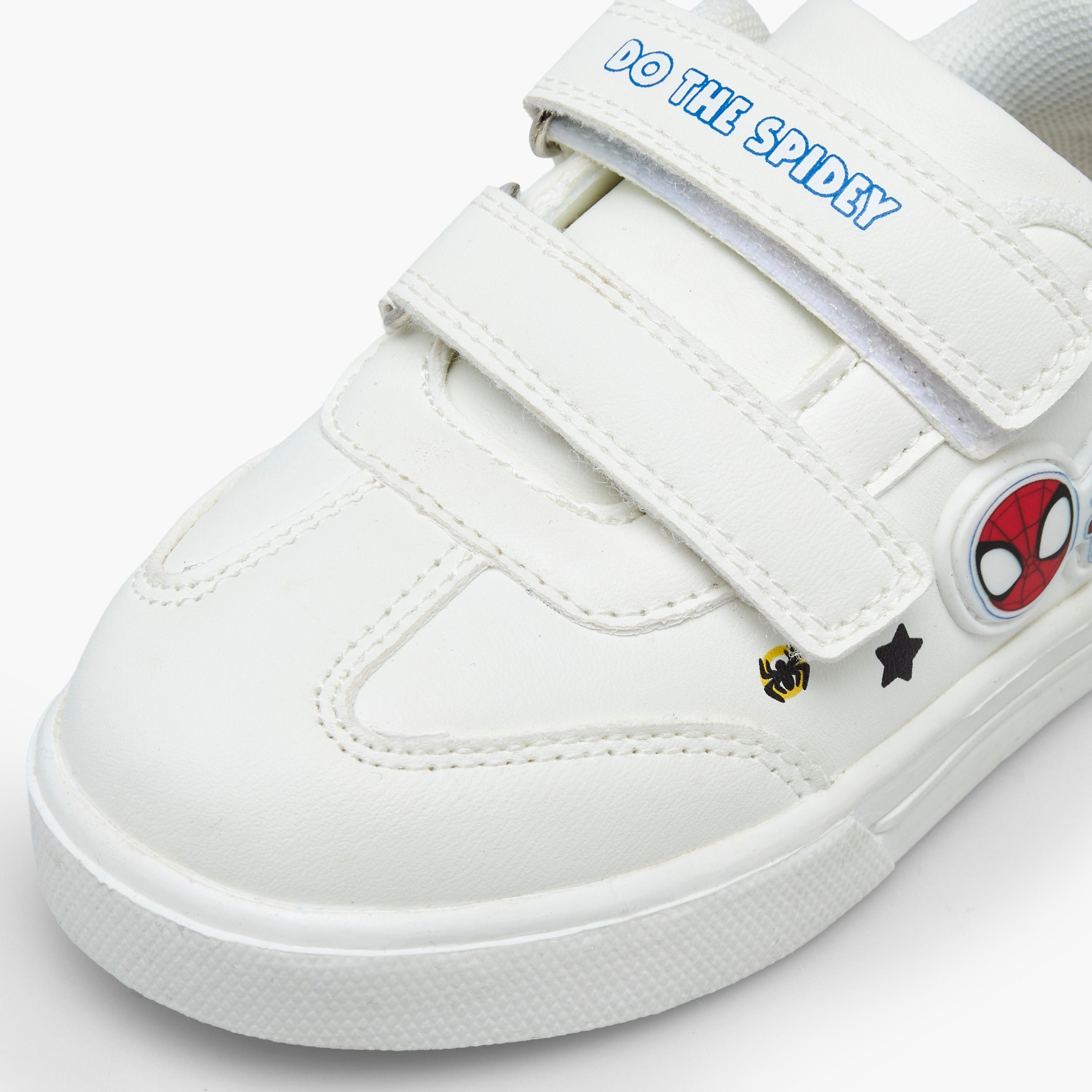 Boys Hook & Loop Spider-Man Print Ankle Sneakers-boys-shoes-sneakers-image-7