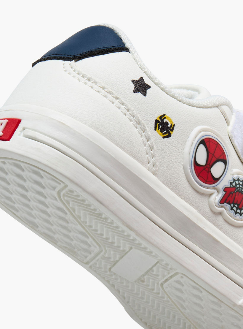 Boys Hook & Loop Spider-Man Print Ankle Sneakers-boys-shoes-sneakers-image-8