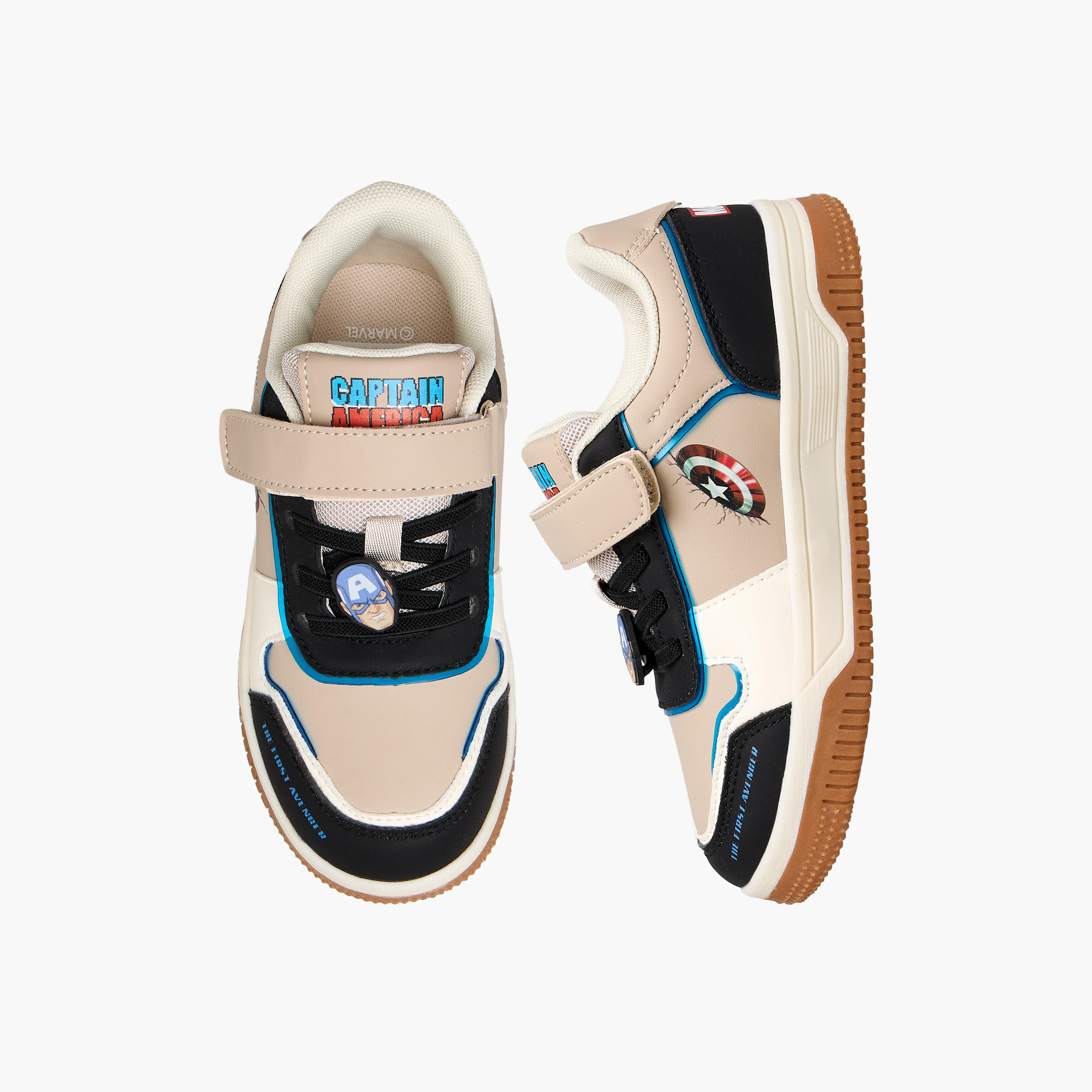 Marvel Boys Captain America Print Sneakers-boys-shoes-sneakers-image-1