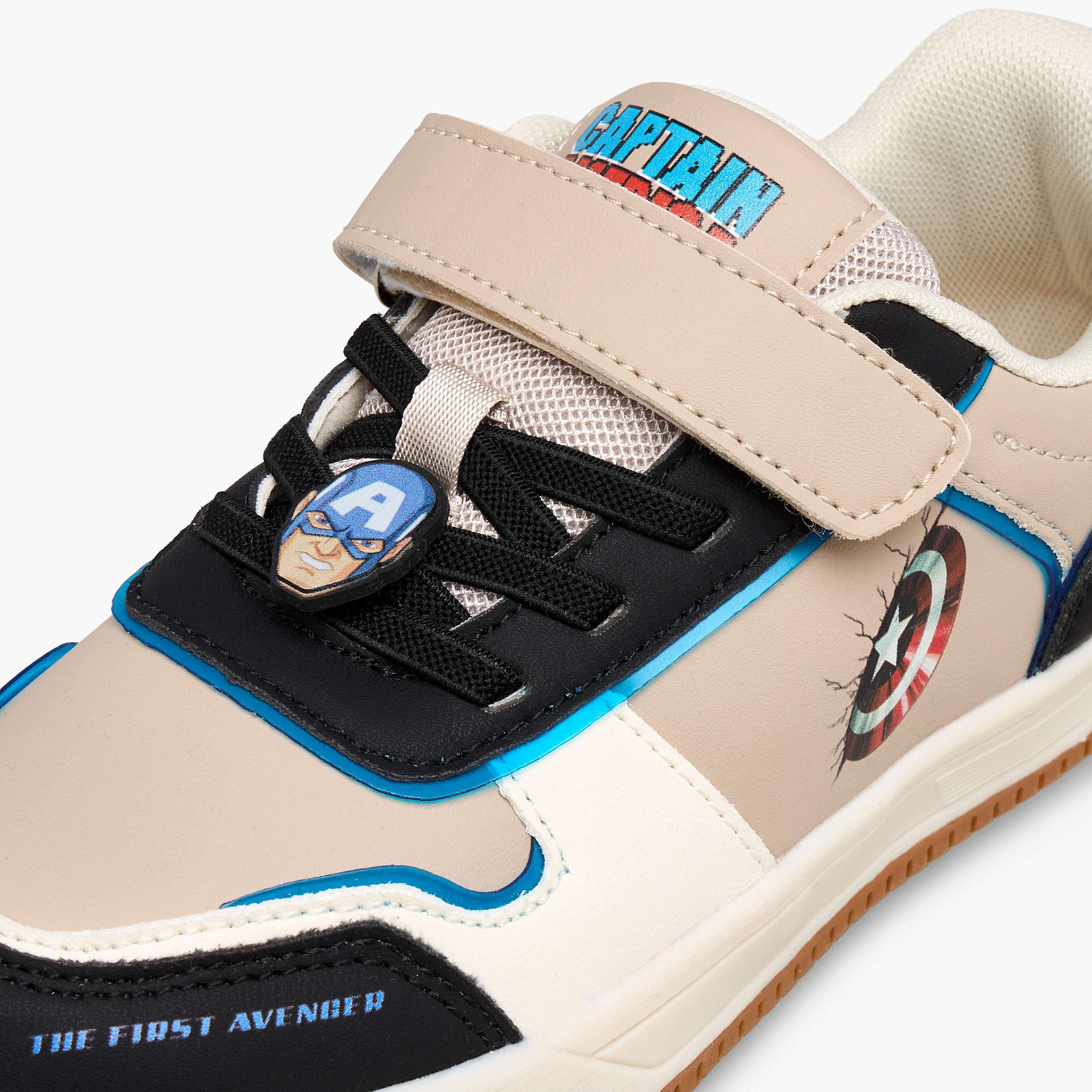 Marvel Boys Captain America Print Sneakers-boys-shoes-sneakers-image-4