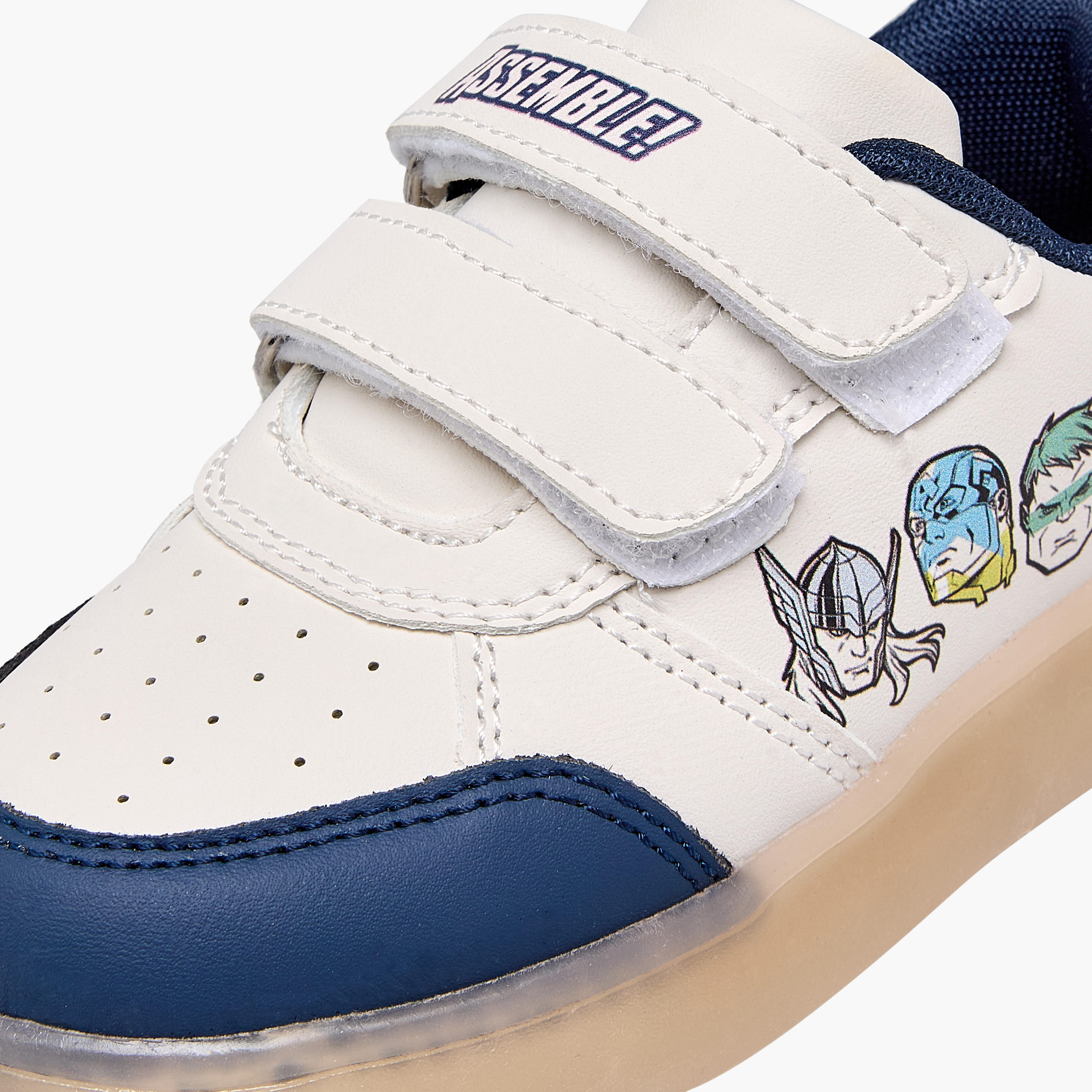 Marvel Boys Avengers Print Hook & Loop Ankle Sneakers-boys-shoes-sneakers-image-7