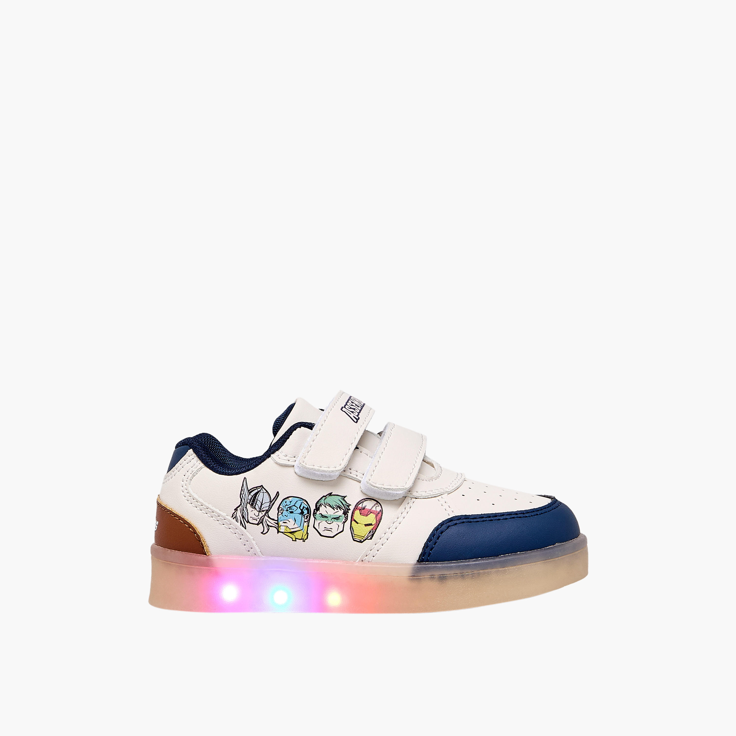 Marvel Boys Avengers Print Hook & Loop Ankle Sneakers-boys-shoes-sneakers-image-9