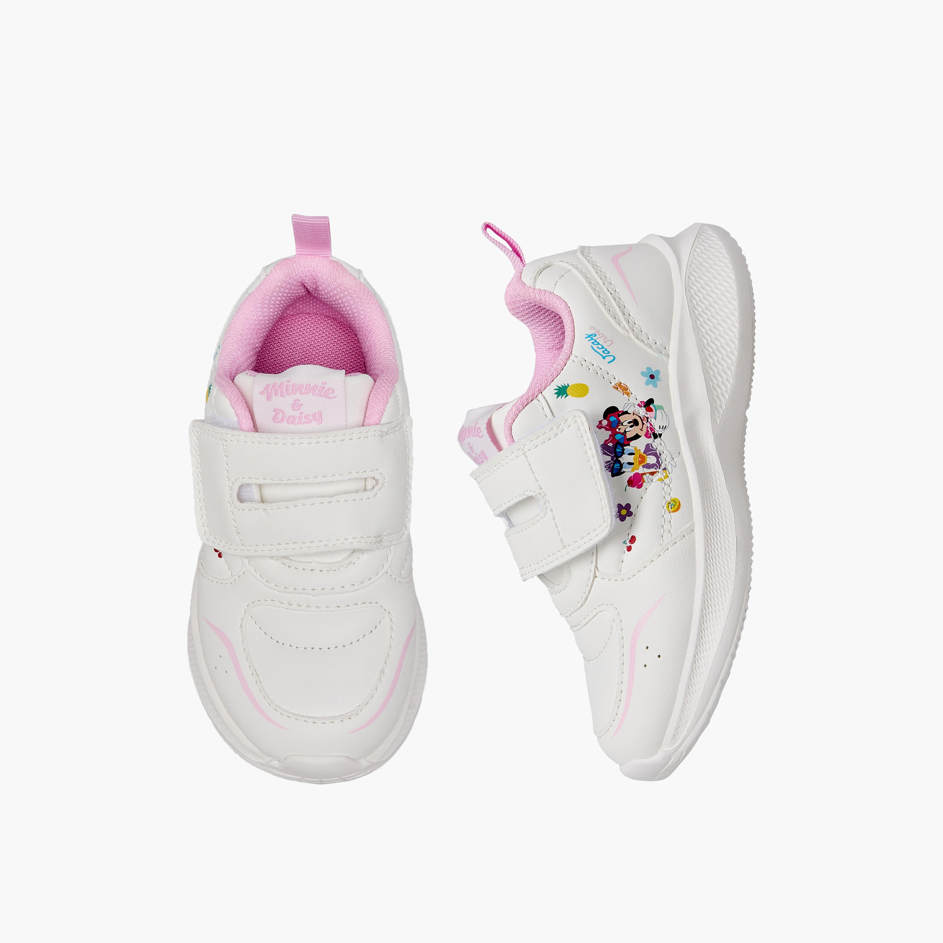 Disney Girls Minnie Mouse and Daisy Duck Print Ankle Sneakers-girls-shoes-sneakers-image-1