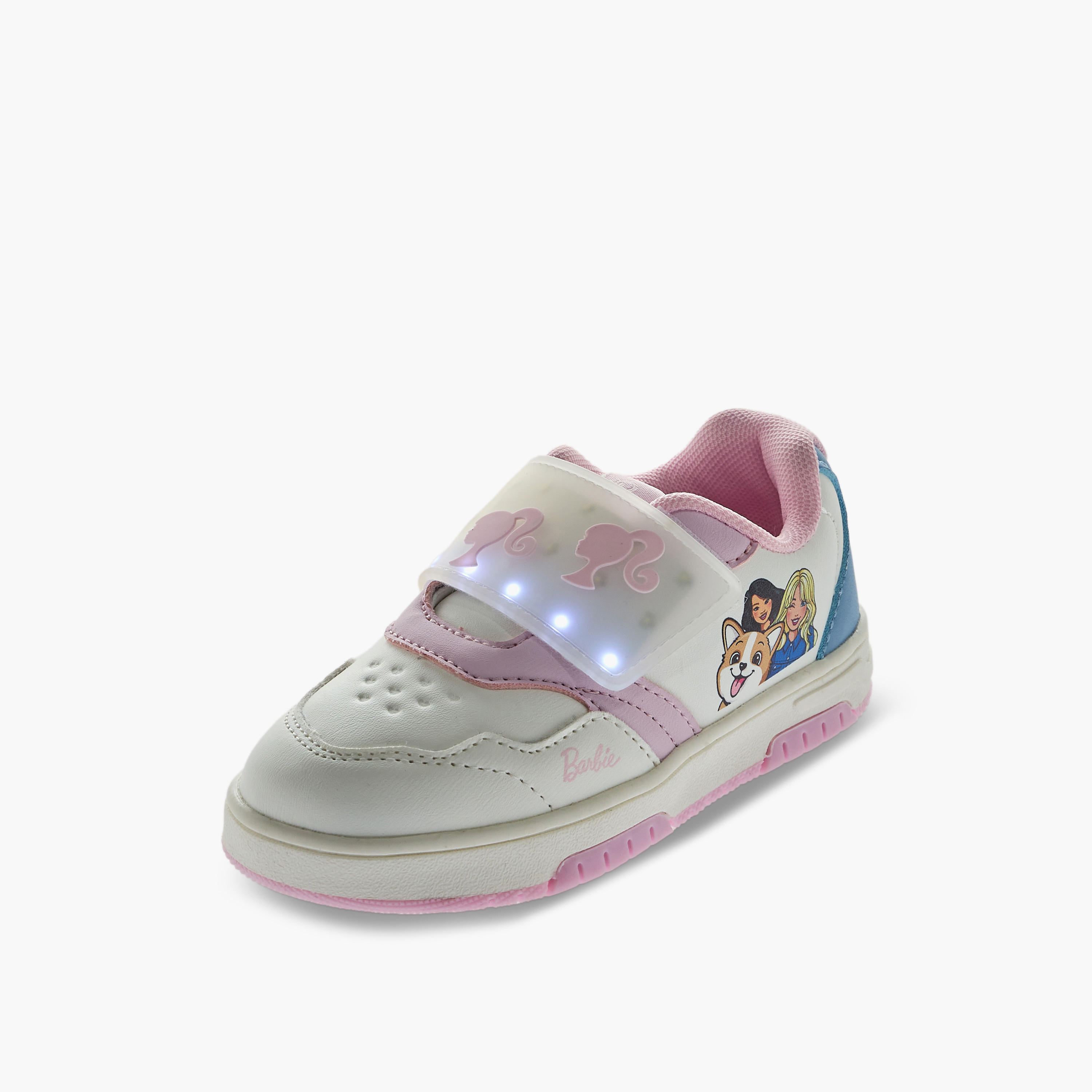 Barbie Girls Printed Hook & Loop Sneakers-girls-shoes-sneakers-image-10