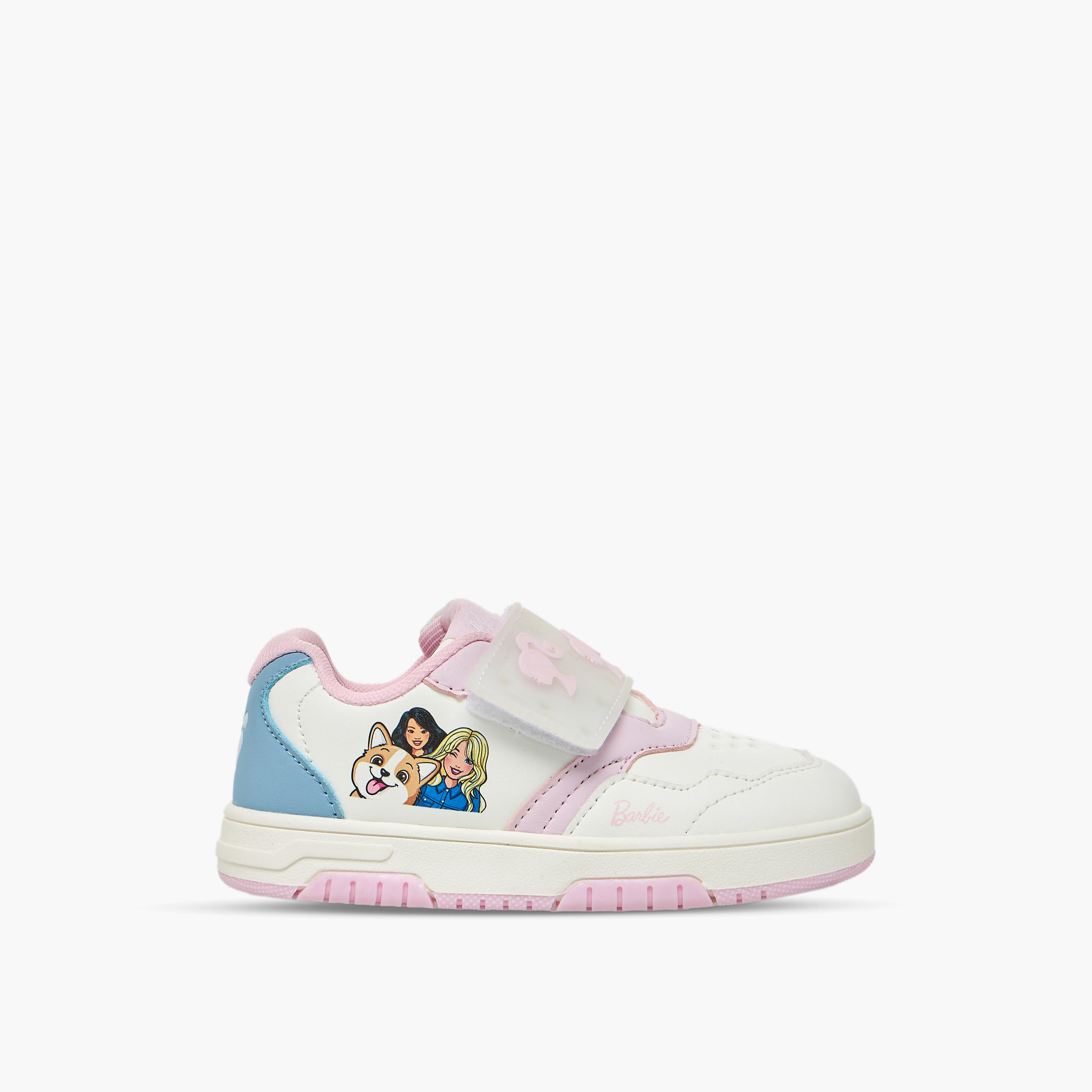 Barbie Girls Printed Hook & Loop Sneakers-girls-shoes-sneakers-image-4