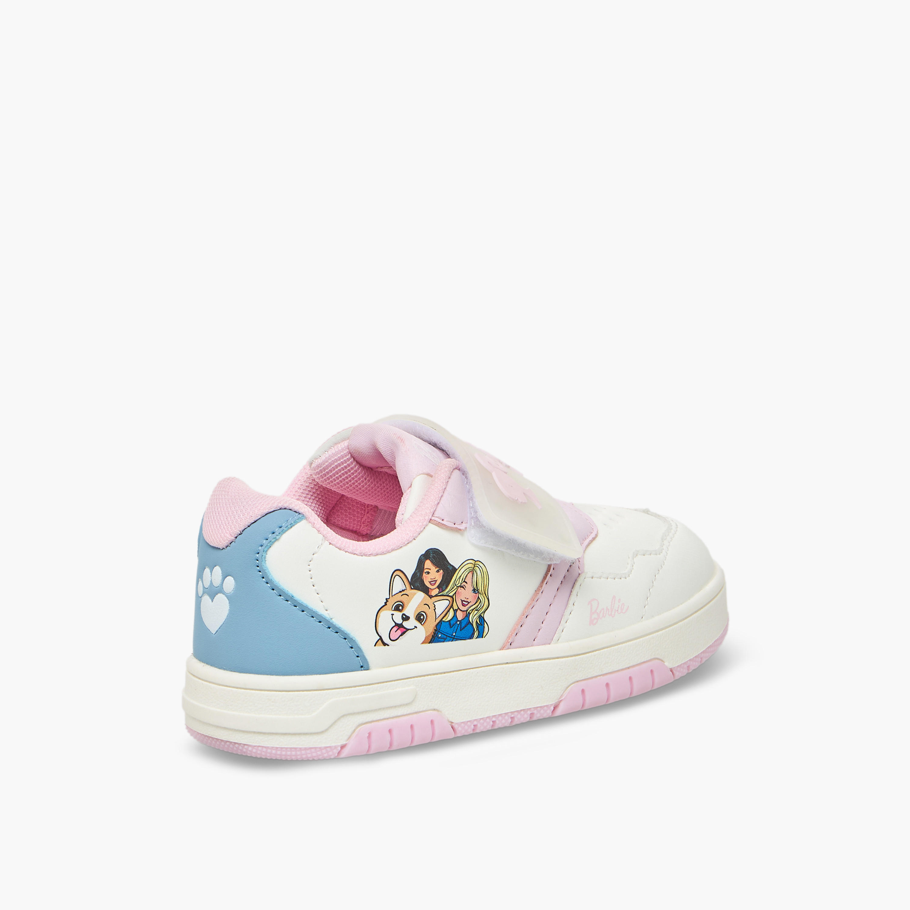 Barbie Girls Printed Hook & Loop Sneakers-girls-shoes-sneakers-image-7