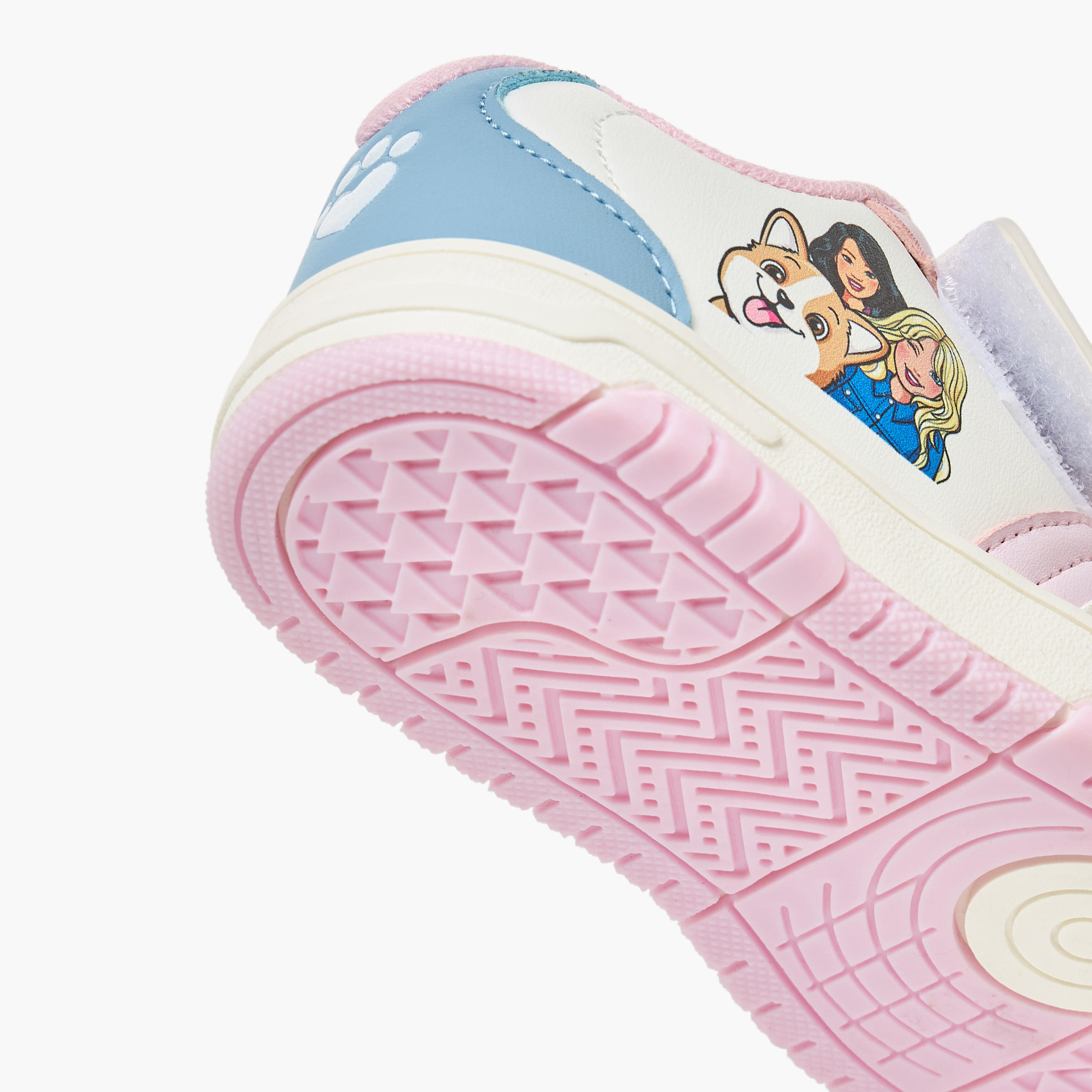 Barbie Girls Printed Hook & Loop Sneakers-girls-shoes-sneakers-image-9