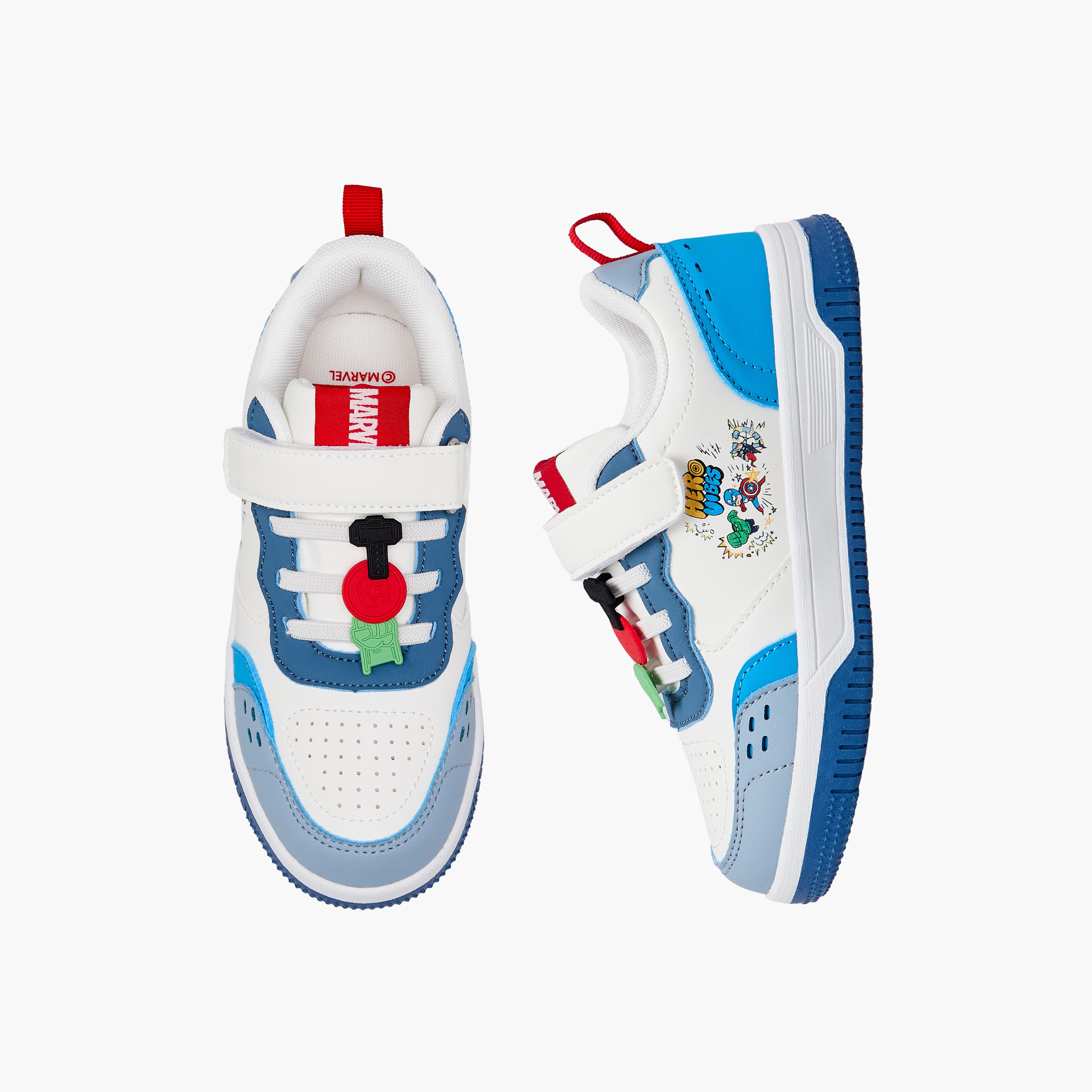 Marvel Boys Avengers Print Hook & Loop Ankle Sneakers-boys-shoes-sneakers-image-1