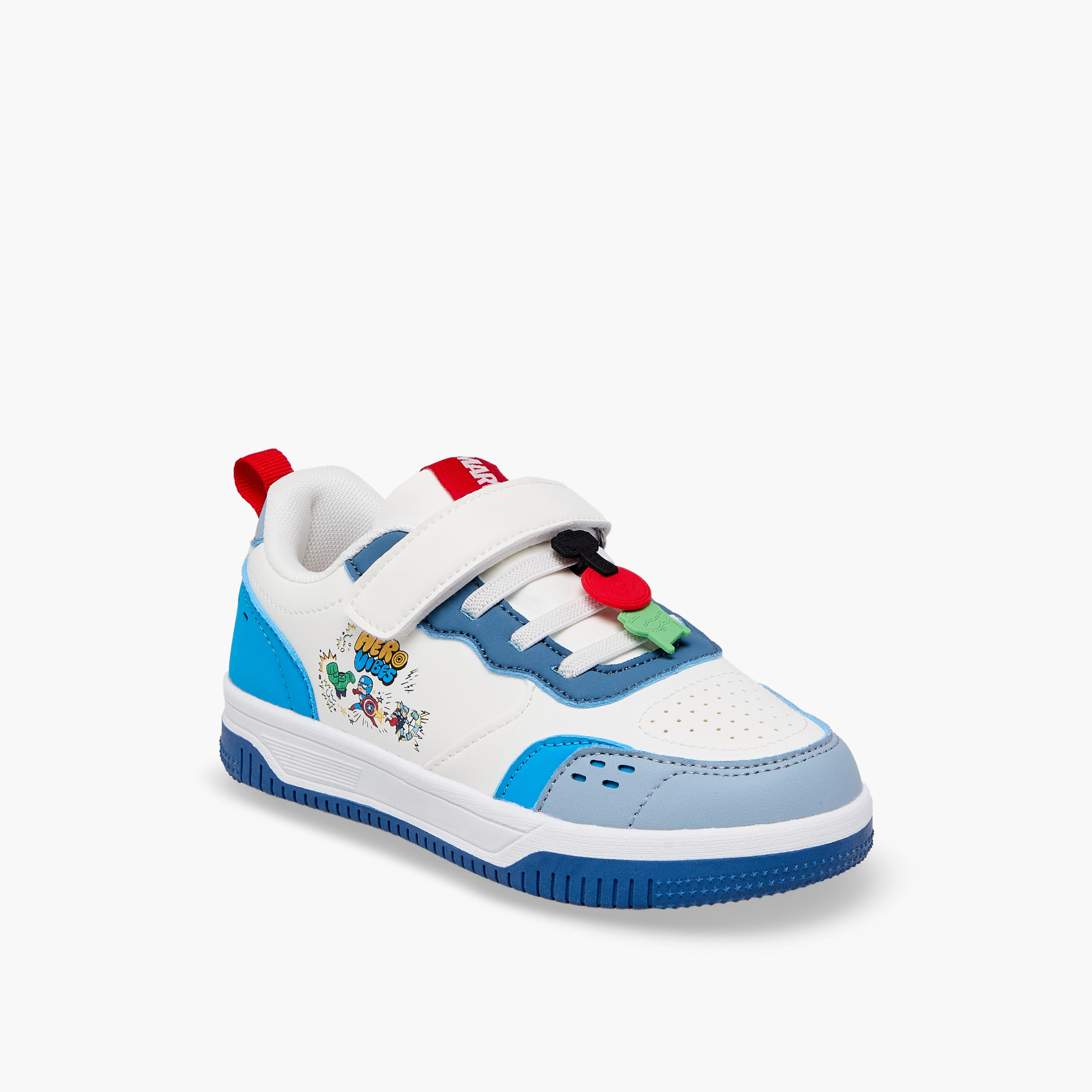 Marvel Boys Avengers Print Hook & Loop Ankle Sneakers-boys-shoes-sneakers-image-2