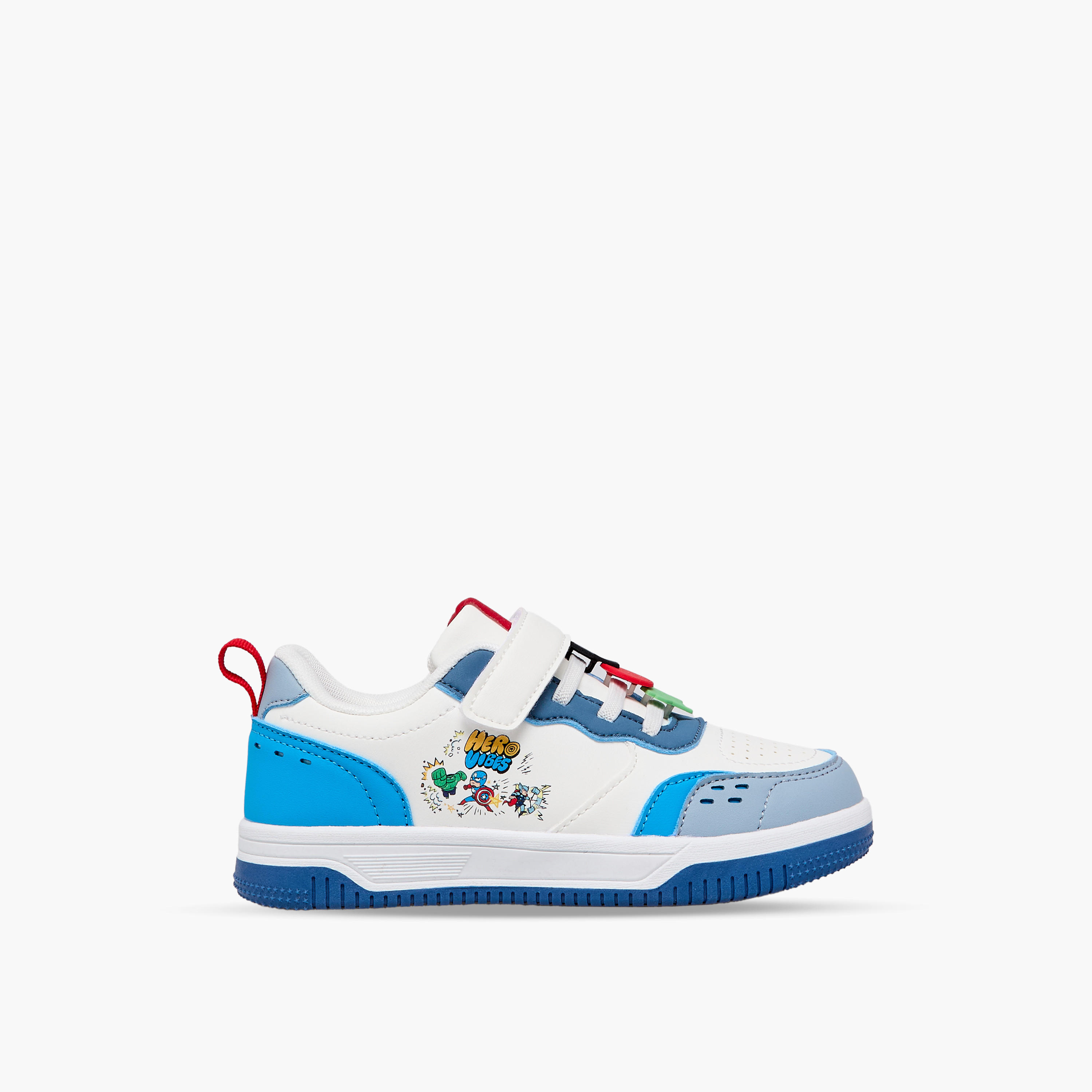 Marvel Boys Avengers Print Hook & Loop Ankle Sneakers-boys-shoes-sneakers-image-3