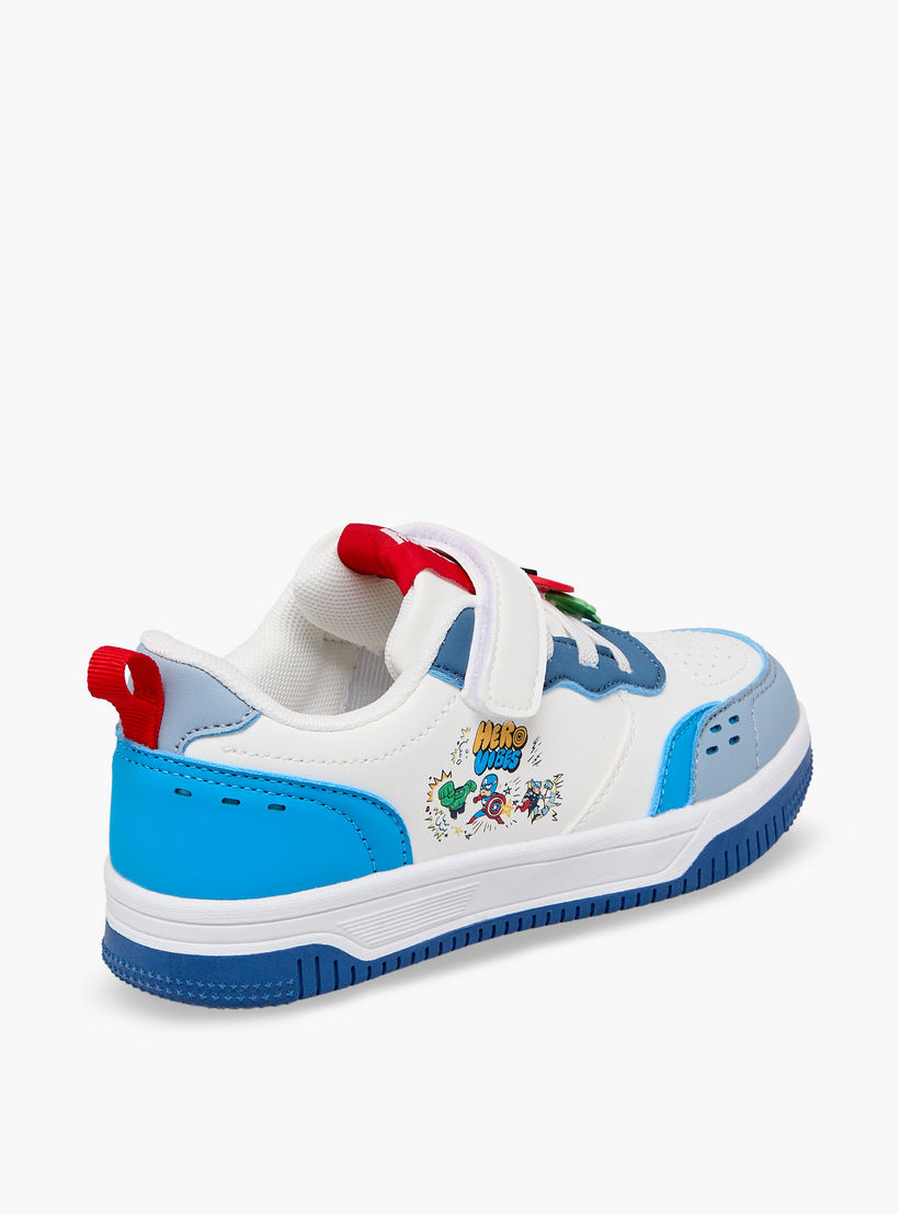Marvel Boys Avengers Print Hook & Loop Ankle Sneakers-boys-shoes-sneakers-image-6