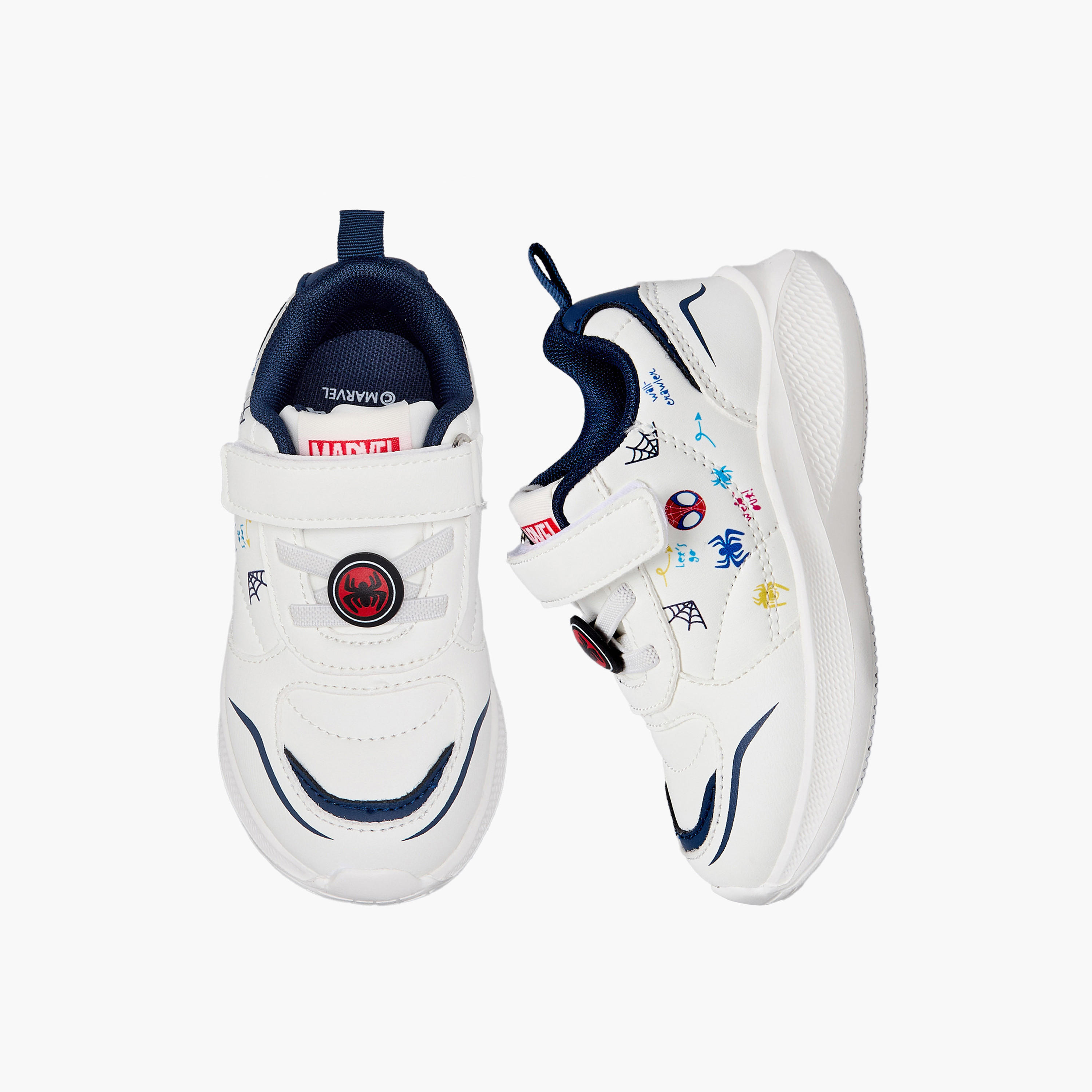 Marvel Boys Spider-Man Print Hook & Loop Ankle Sneakers-boys-shoes-sneakers-image-1