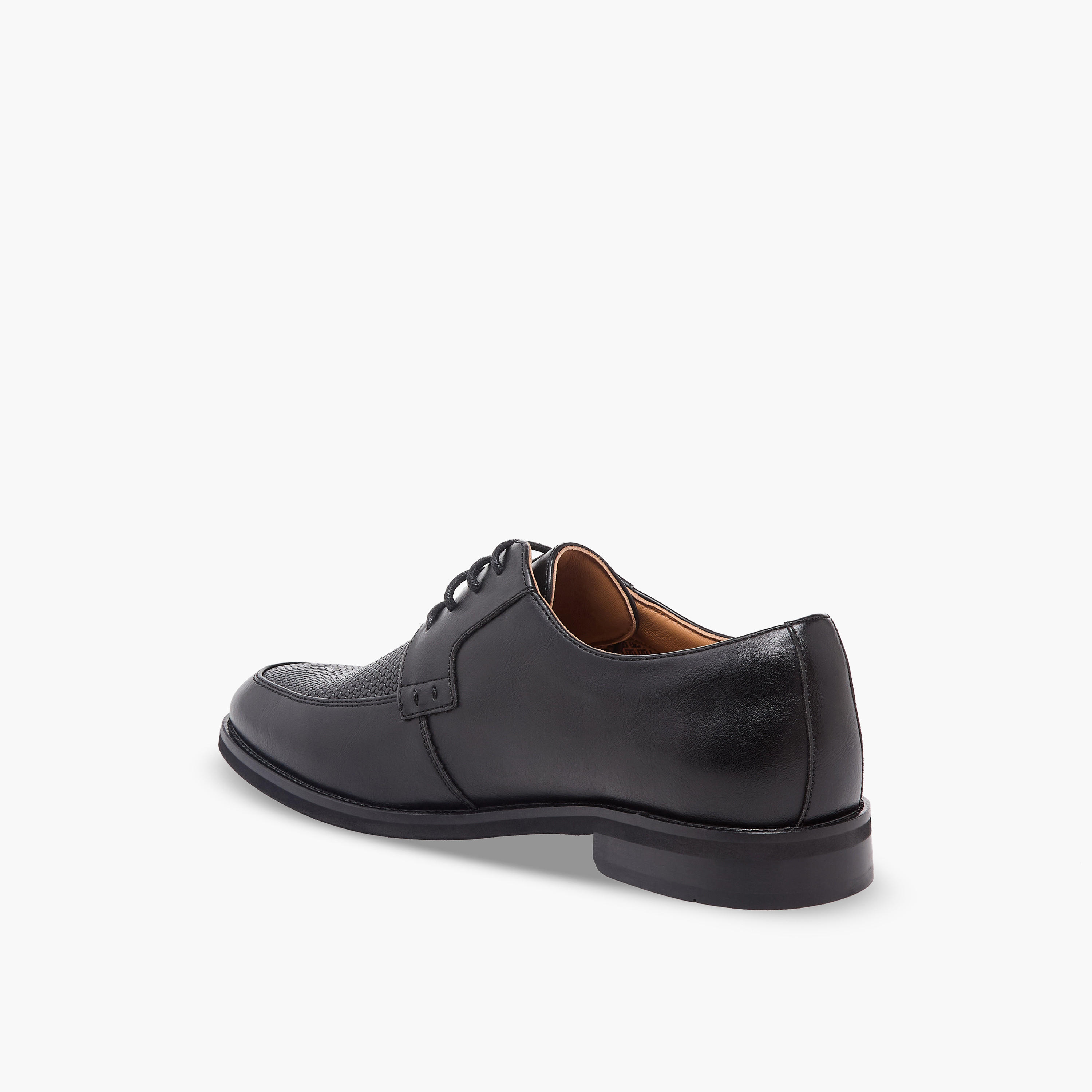 Duchini Men Textured Lace-Up Derby Shoes-men-shoes-formalshoes-image-5