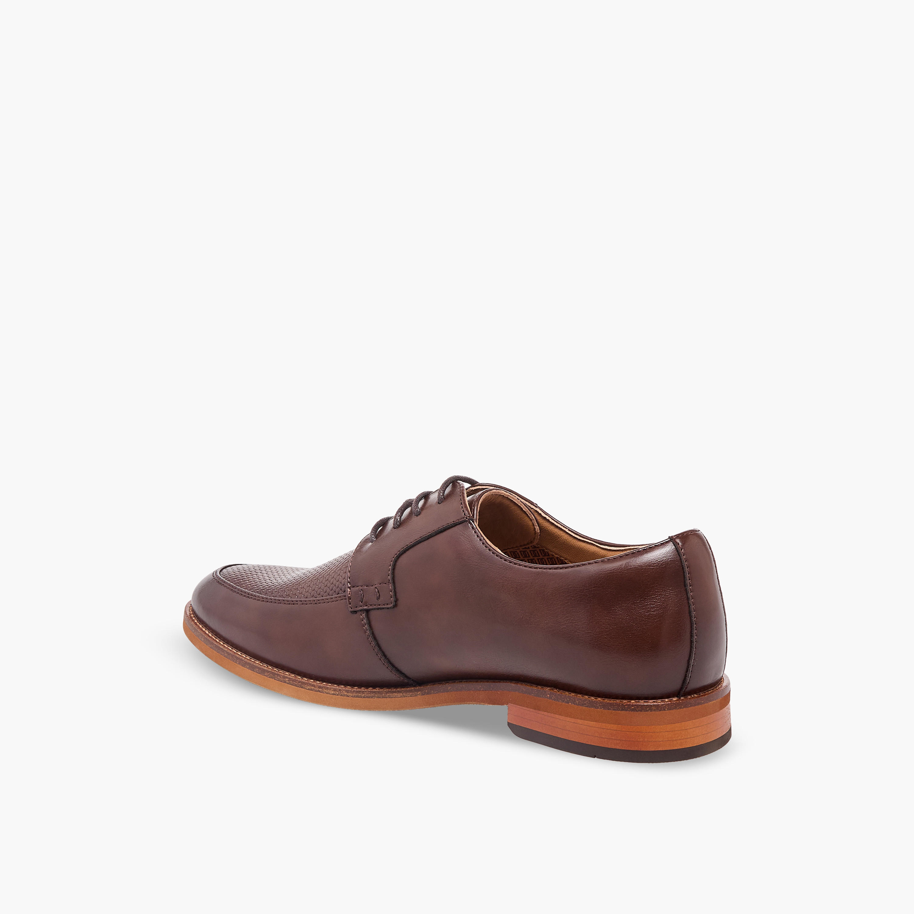 Duchini Men Textured Lace-Up Derby Shoes-men-shoes-formalshoes-image-5