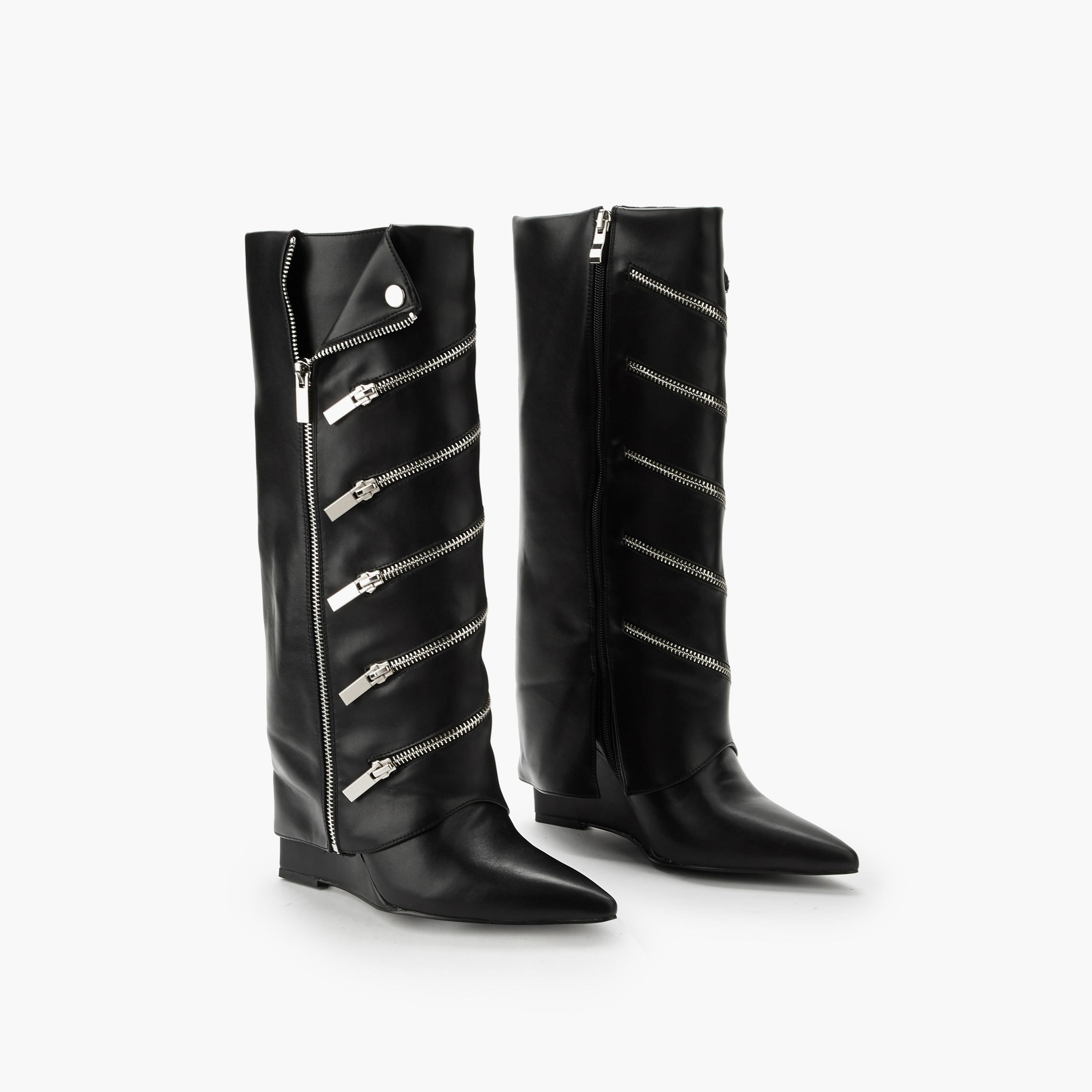 Celeste Women Zip Closure High Shaft Boots-women-shoes-boots-image-1