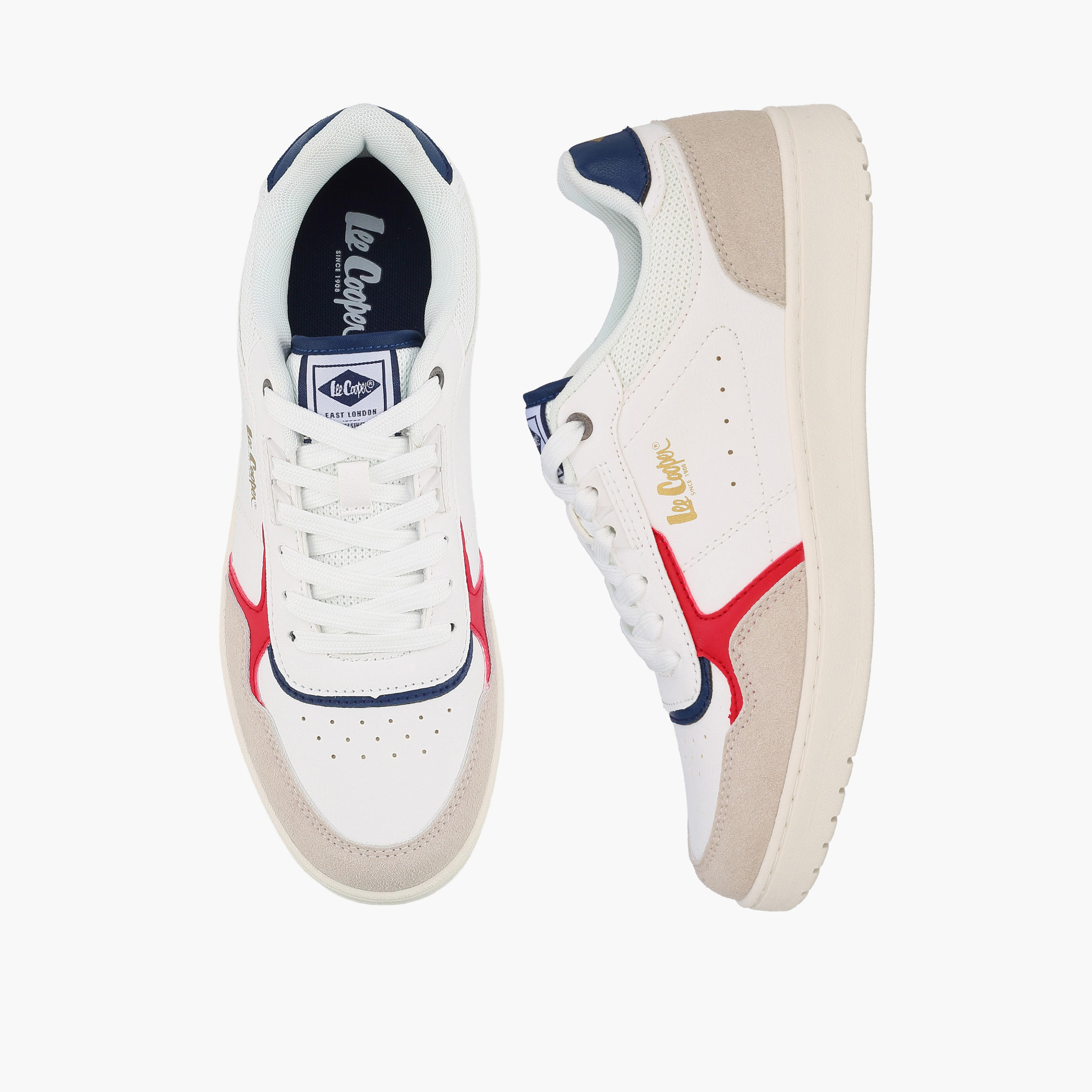 Lee Cooper Men Panelled Lace-Up Ankle Sneakers-men-shoes-sneakers-image-1