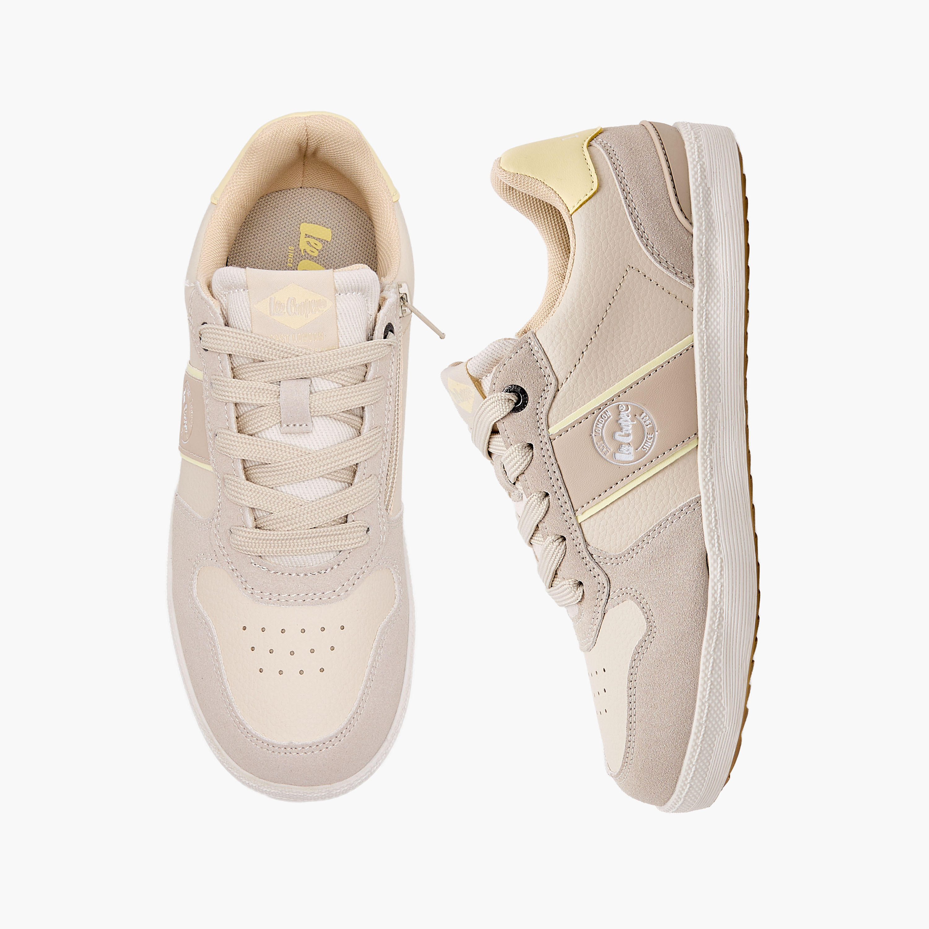 Lee Cooper Boys Panelled Lace-Up Sneakers-boys-shoes-sneakers-image-1