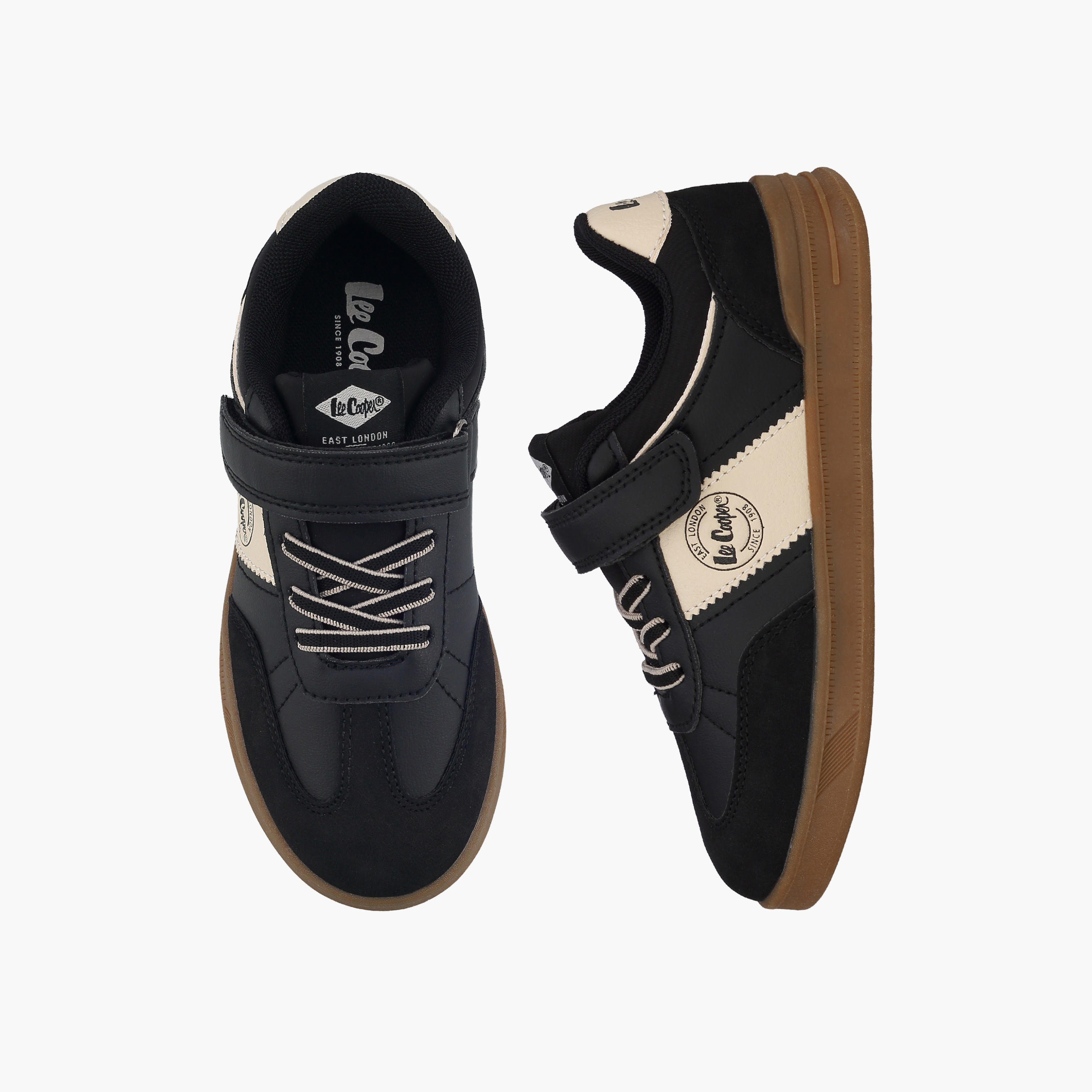 حذاء سنيكرز للكاحل بشريط إغلاق لاصق للأولاد من لي كوبر-boys-shoes-sneakers-image-1