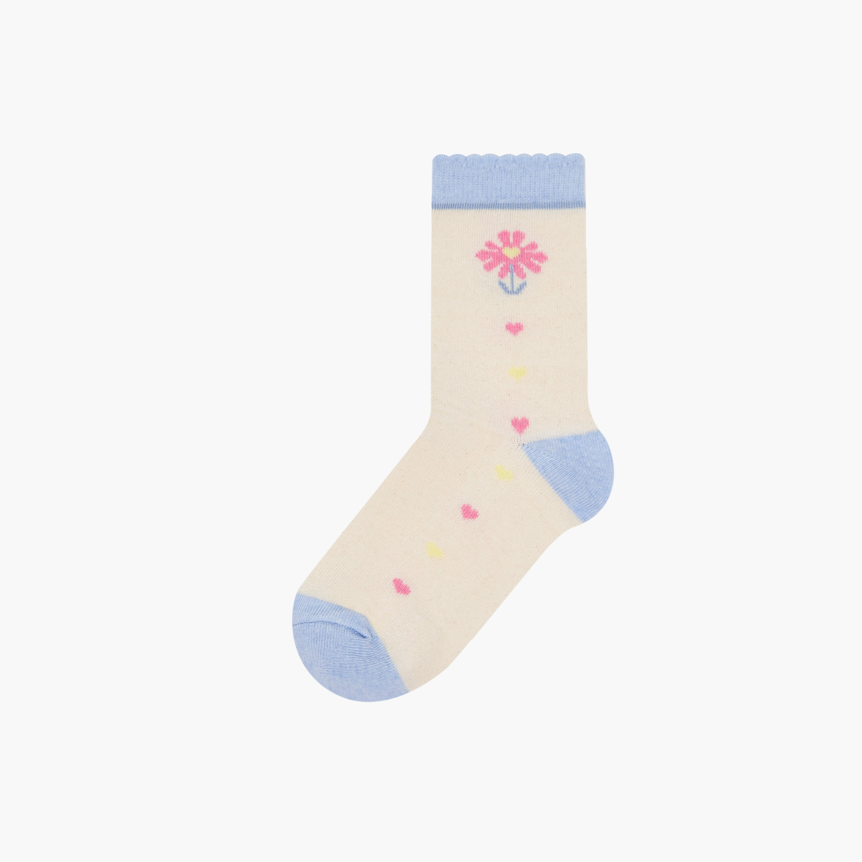 طقم جوارب 5 أزواج متنوعة بطول الكاحل للبنات من فلورا بيلا-girls-accessories-socks-image-2