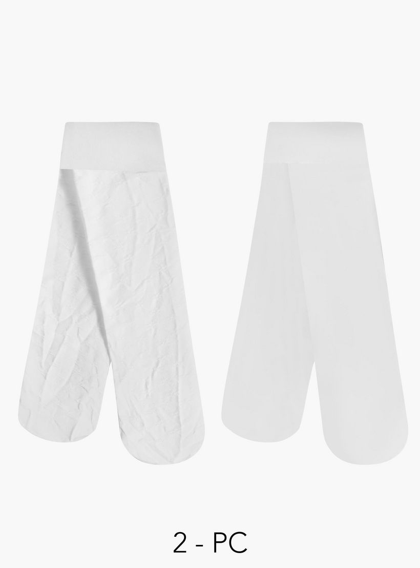 Pack of 2 Barefeet Girls Tights-girls-accessories-socks-image-1