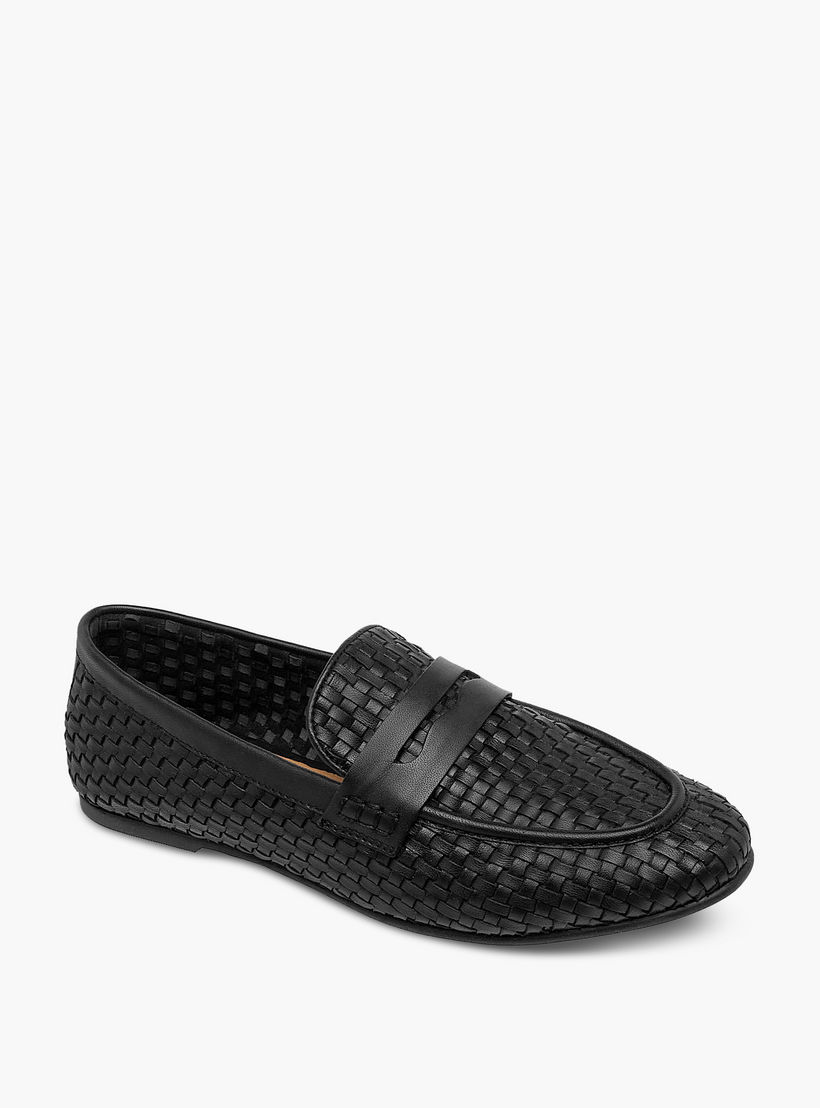Celeste Women's Textured Slip-On Loafers-women-shoes-flats-loafers-image-2