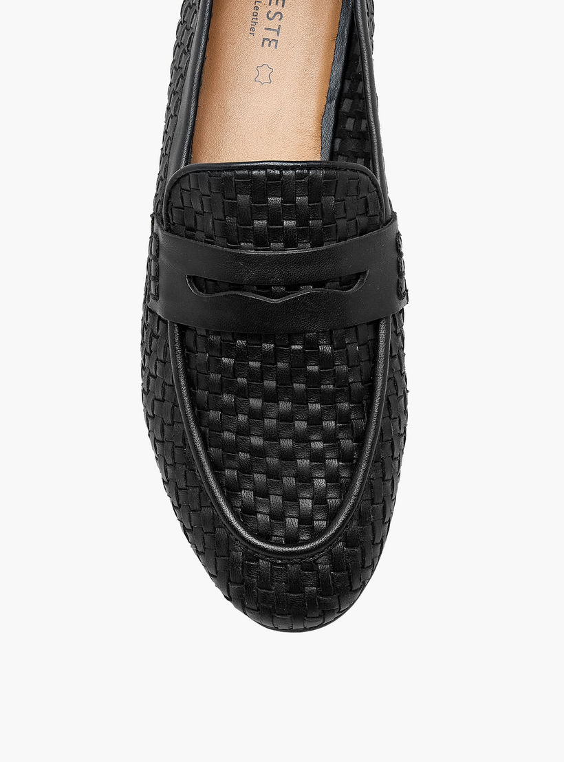 Celeste Women's Textured Slip-On Loafers-women-shoes-flats-loafers-image-4