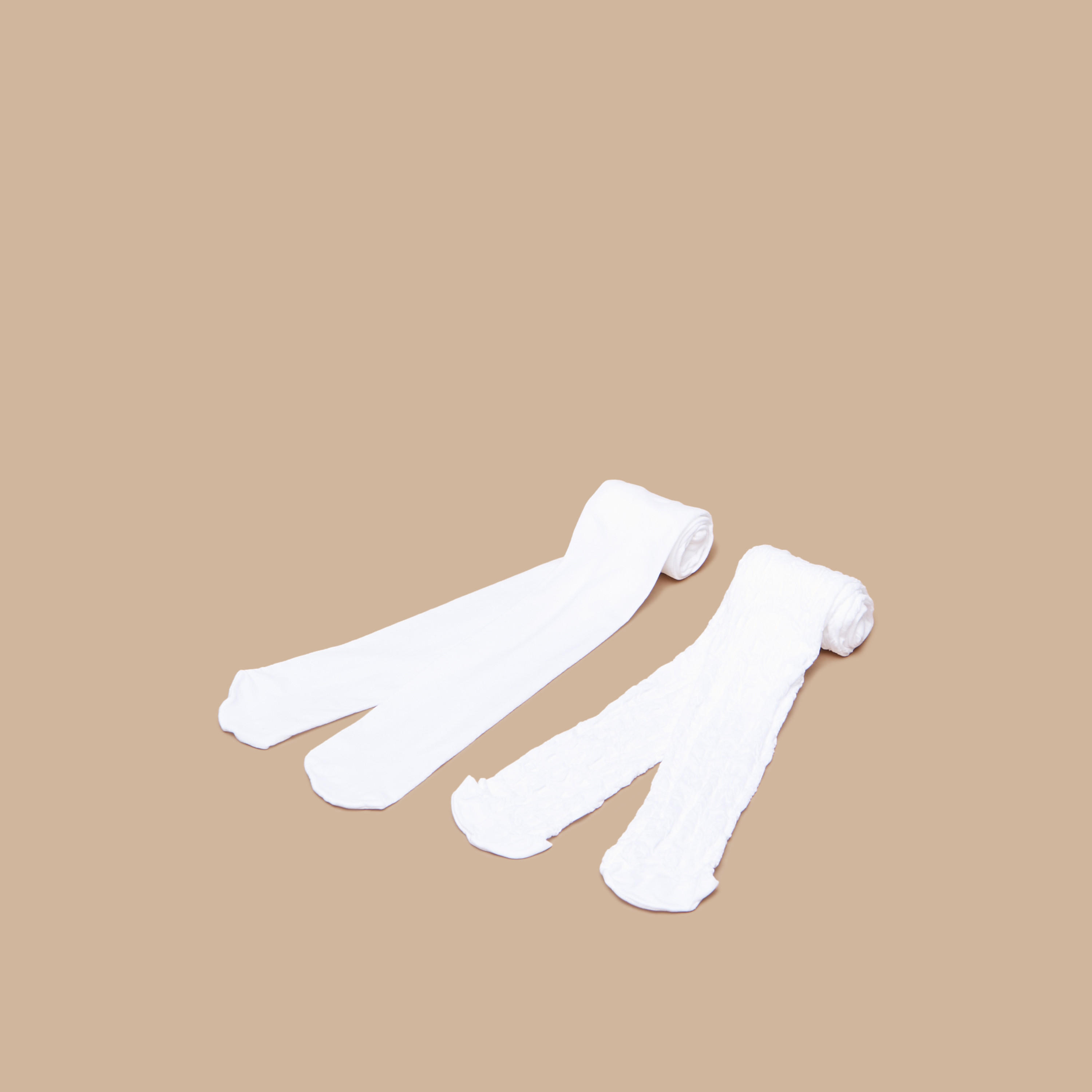 كولون بارز الملمس من ليتل ميسي - طقم من قطعتين-girls-accessories-socks-image-1