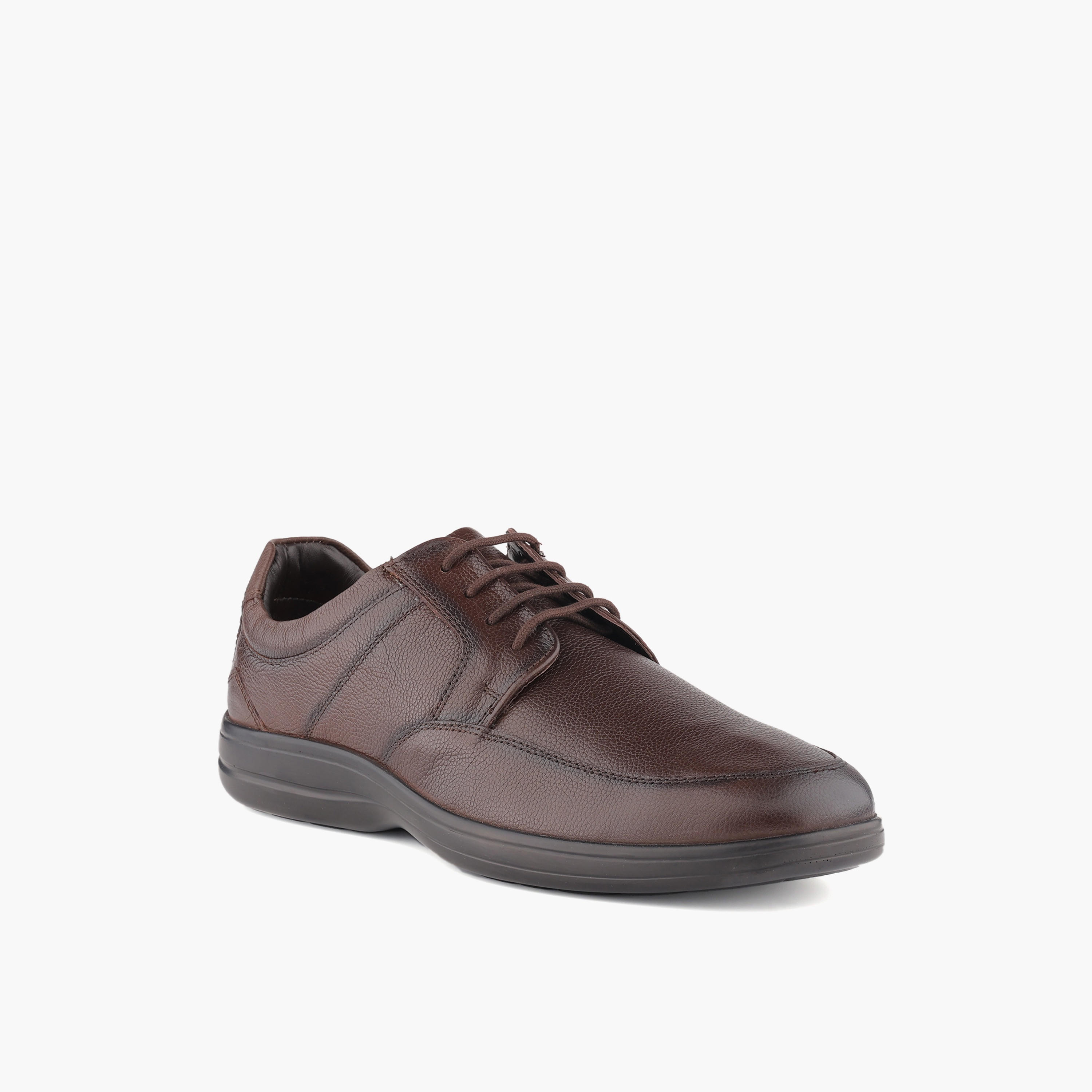 حذاء ديربي جلد طبيعي برباط للرجال من لو كونفور-men-shoes-formalshoes-image-2