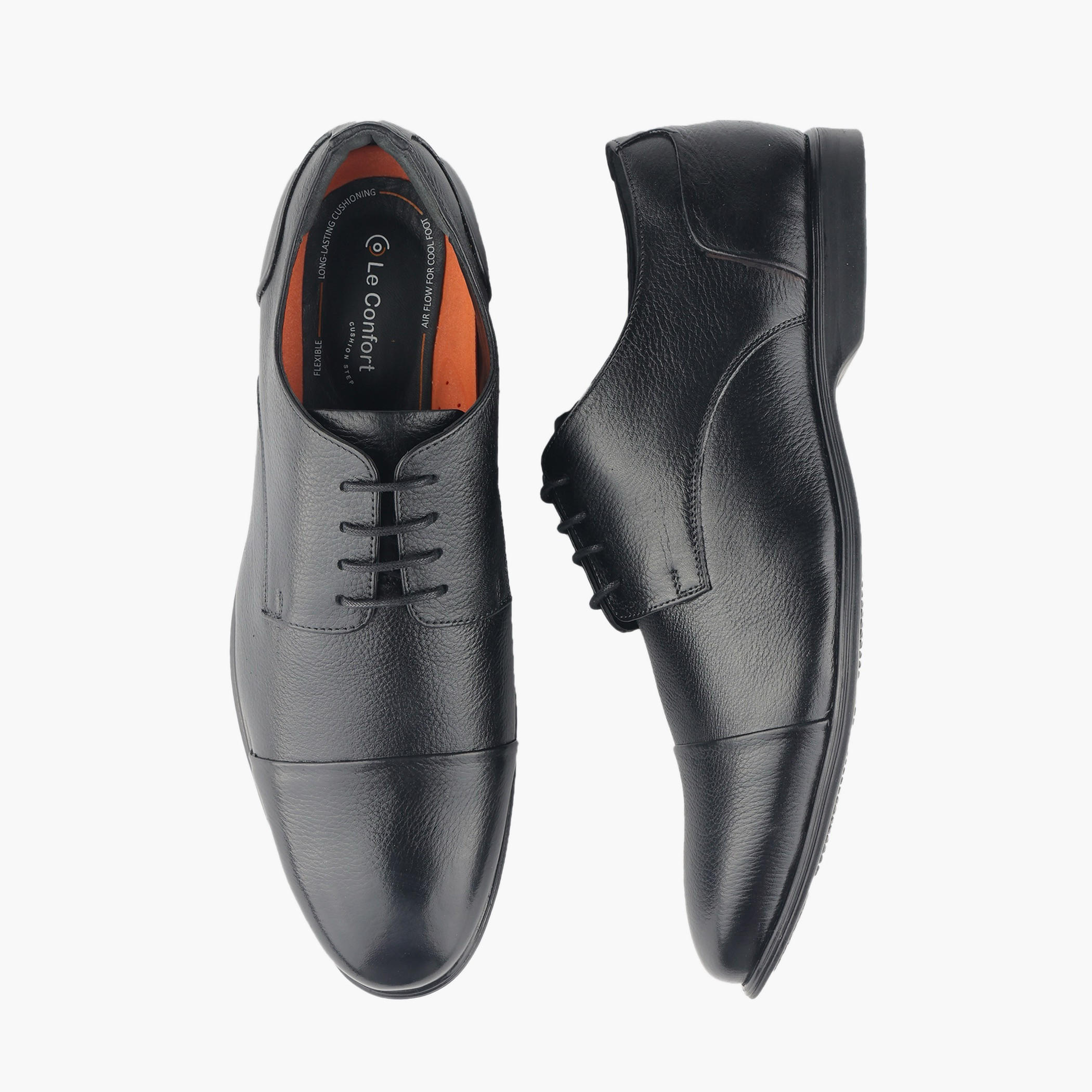 حذاء ديربي جلد طبيعي برباط للرجال من لو كونفور-men-shoes-formalshoes-image-1