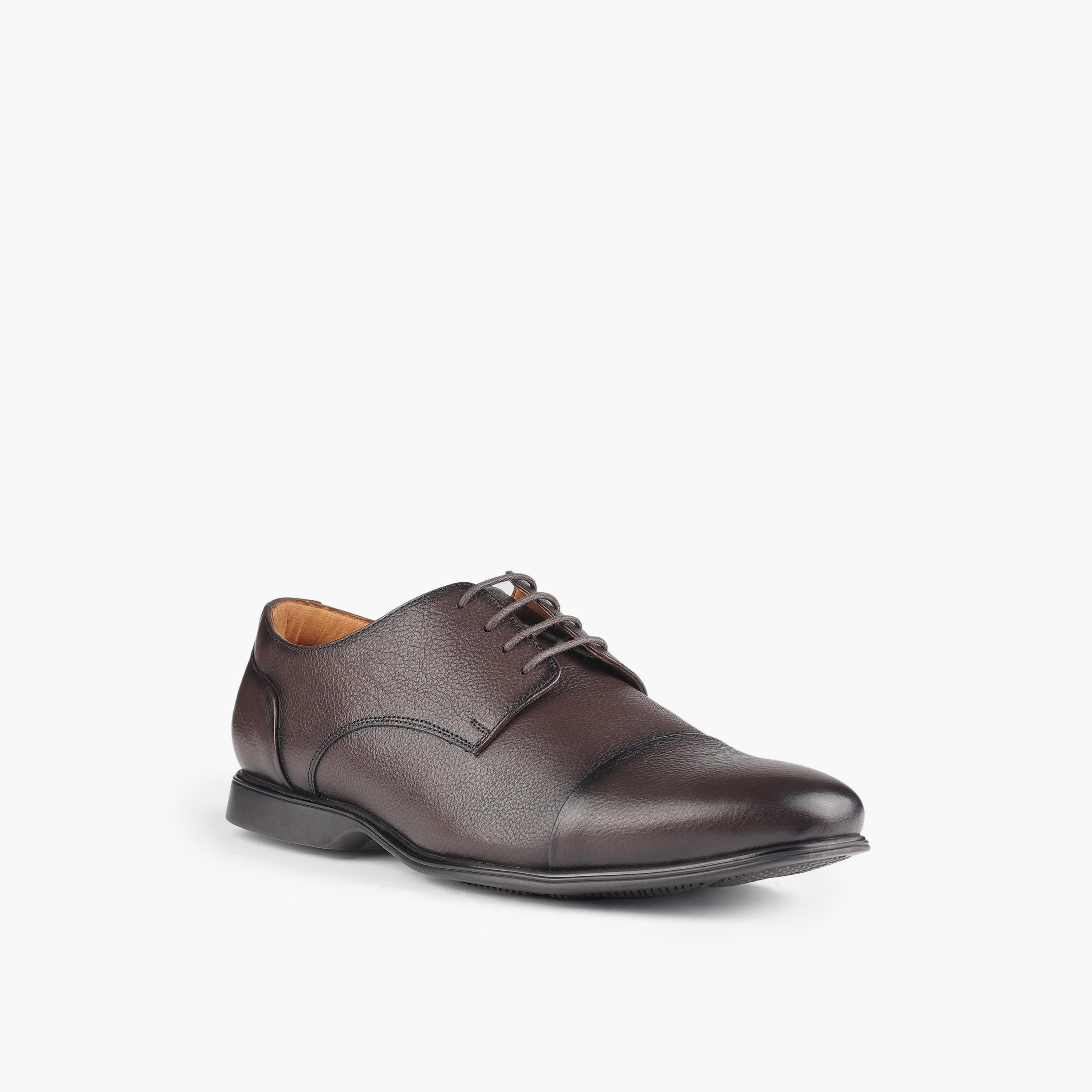 حذاء ديربي جلد طبيعي برباط للرجال من لو كونفور-men-shoes-formalshoes-image-2
