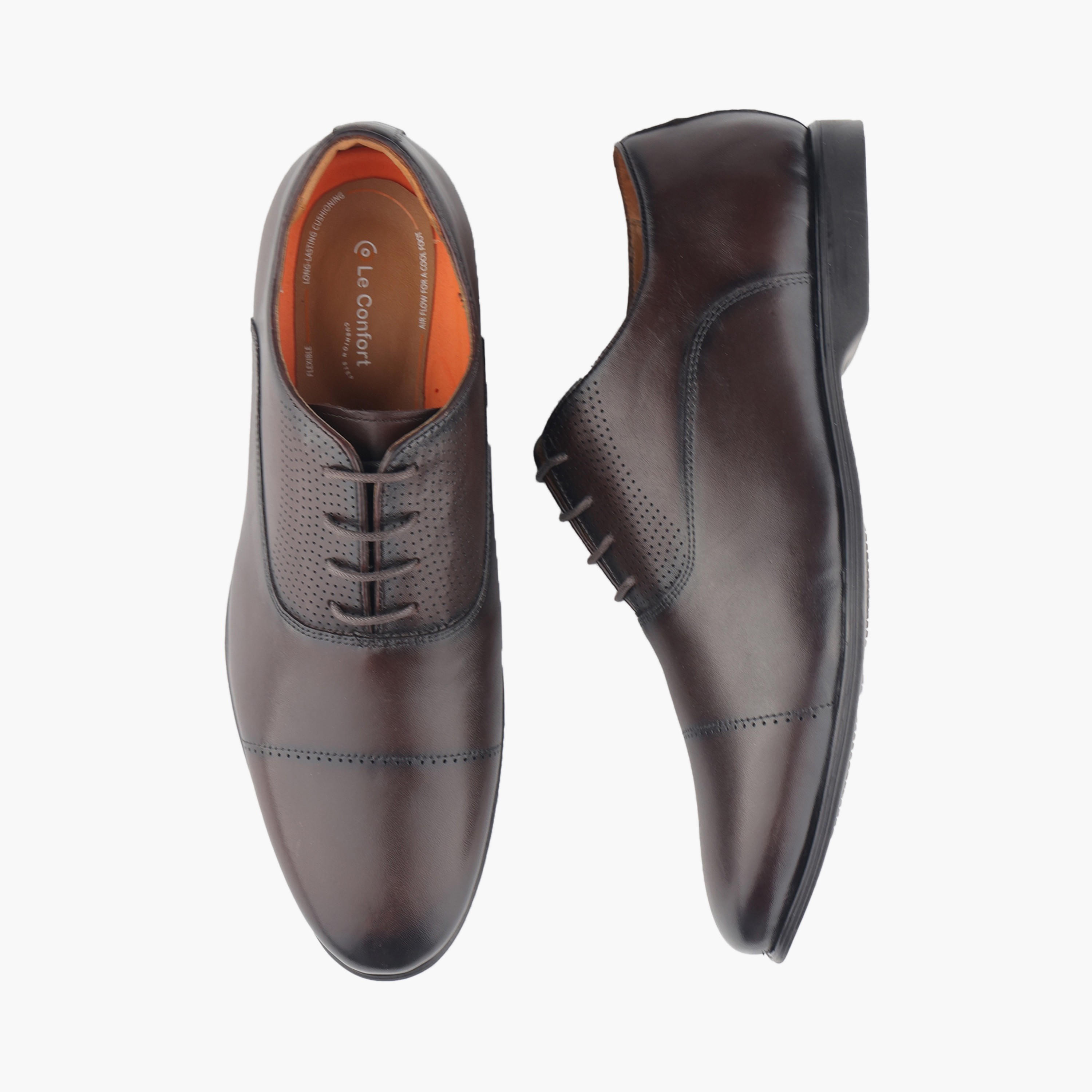 حذاء ديربي جلد طبيعي برباط للرجال من لو كونفور-men-shoes-formalshoes-image-1