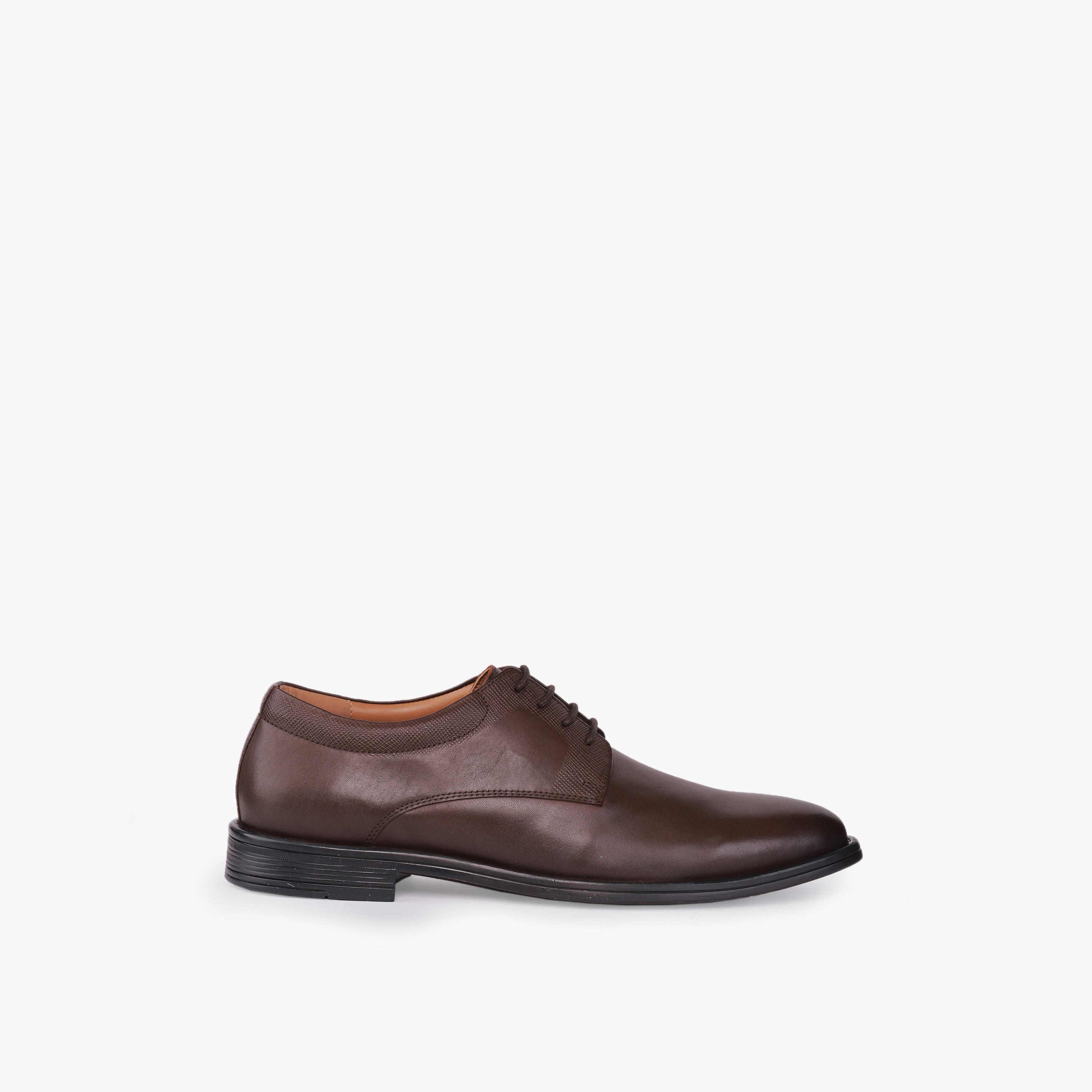 Duchini Men Genuine Leather Lace-Up Derby Shoes-men-shoes-formalshoes-image-3