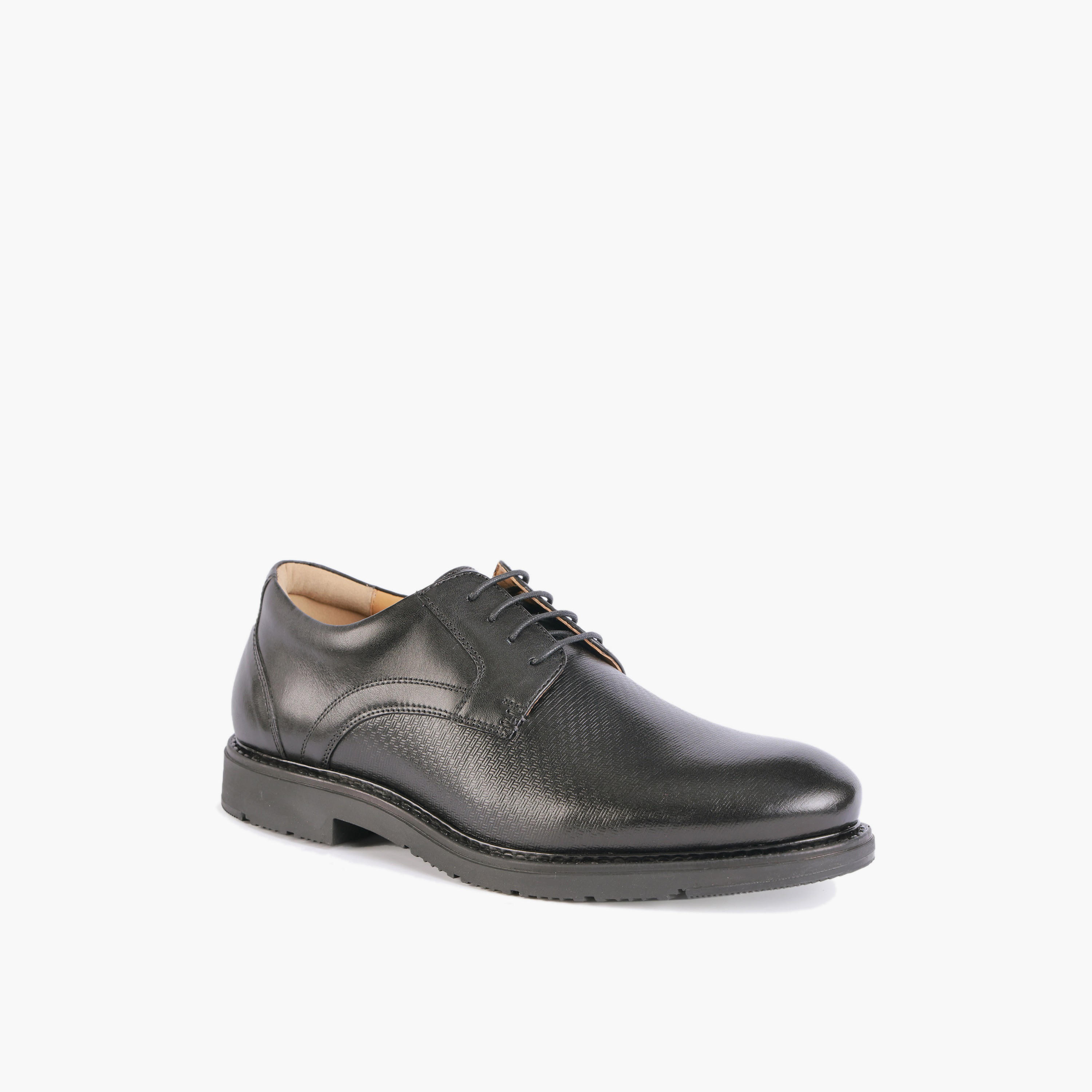 Duchini Men Genuine Leather Lace-Up Derby Shoes-men-shoes-formalshoes-image-2
