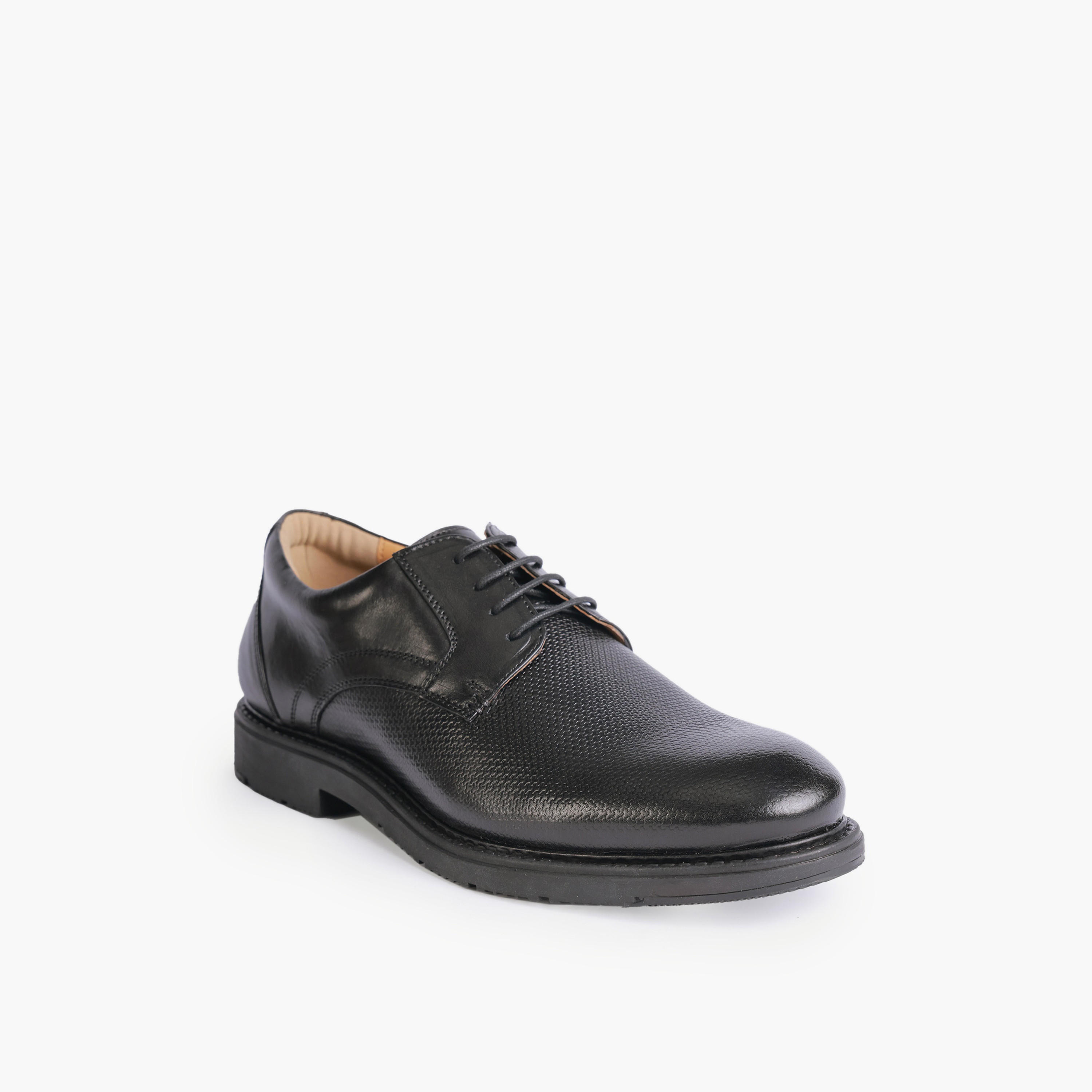 Duchini Men Genuine Leather Lace-Up Derby Shoes-men-shoes-formalshoes-image-2